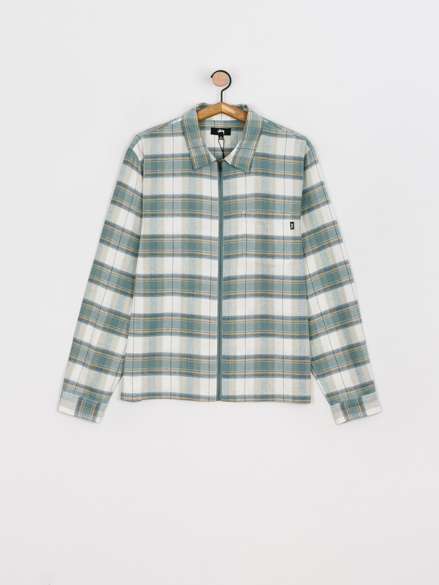 Stussy Heritage Plaid Zip Ing (green)