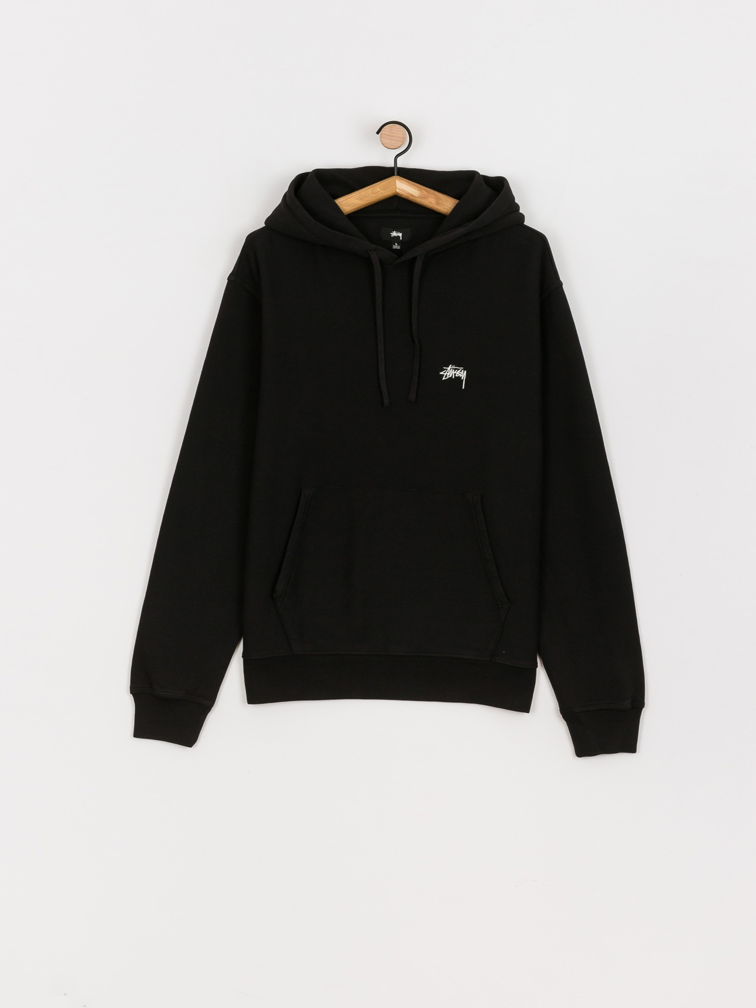Stussy Stock Logo HD Kapucnis pulóver (black)