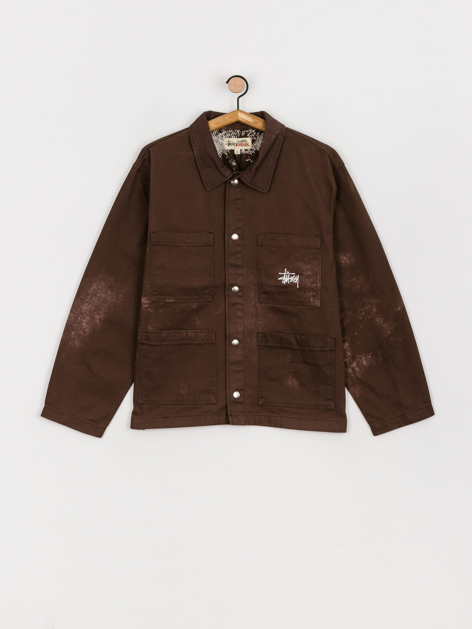 Stussy Spotted Bleach Chore Dzseki (brown)