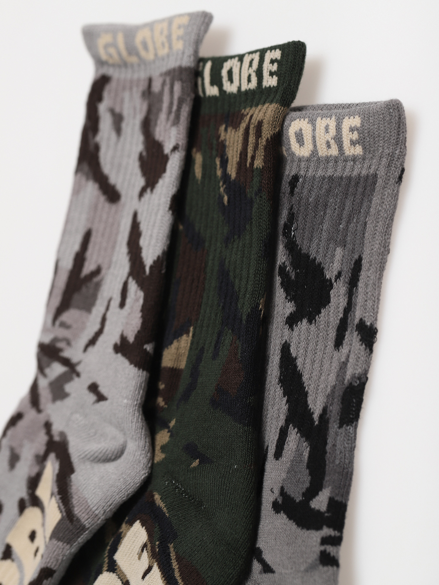 Globe Eco Camo Crew 3 Pack Zokni (camo)