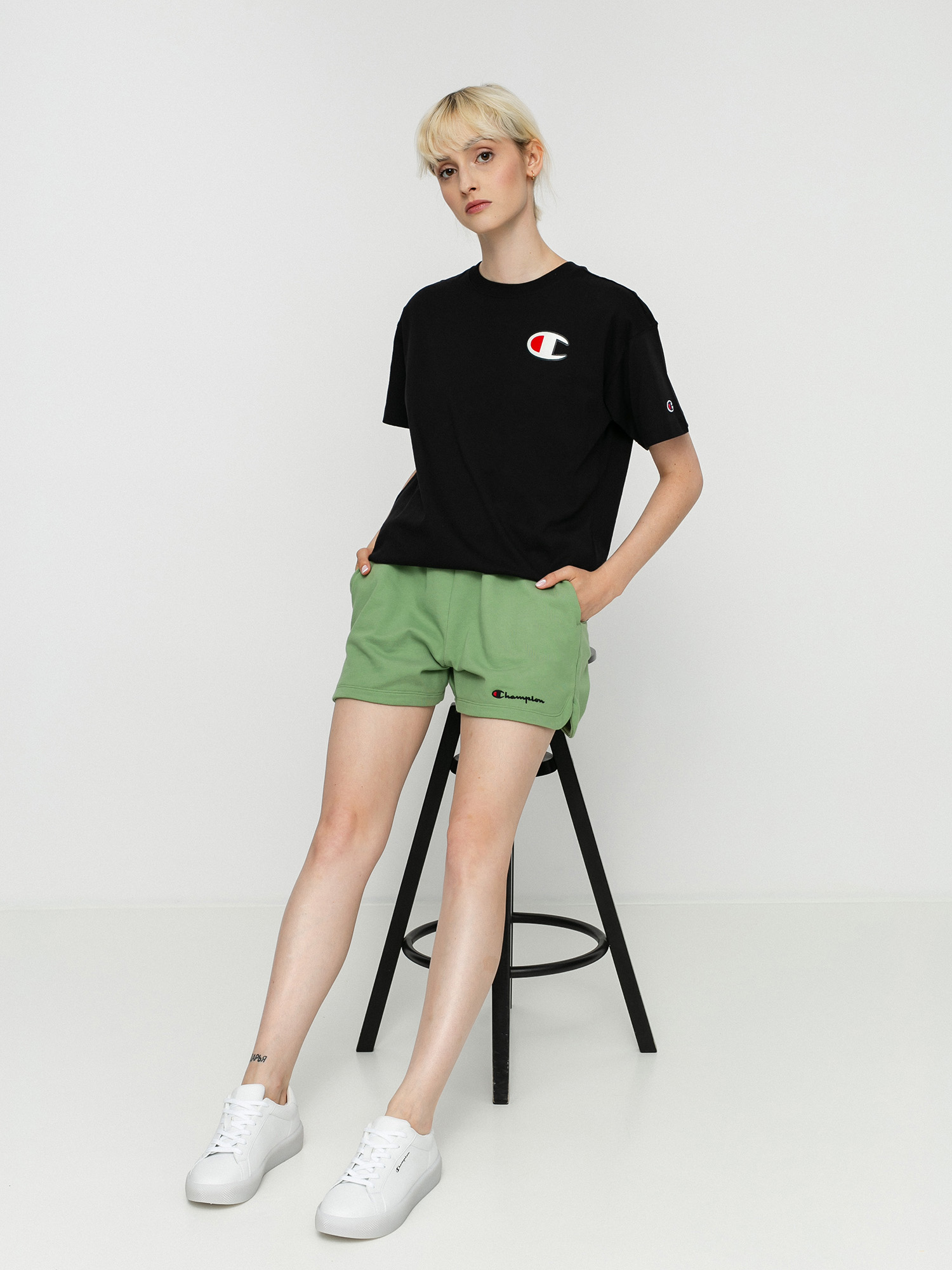 Champion Regular High Waist Shorts 114354 Rövidnadrág Wmn (sgn)