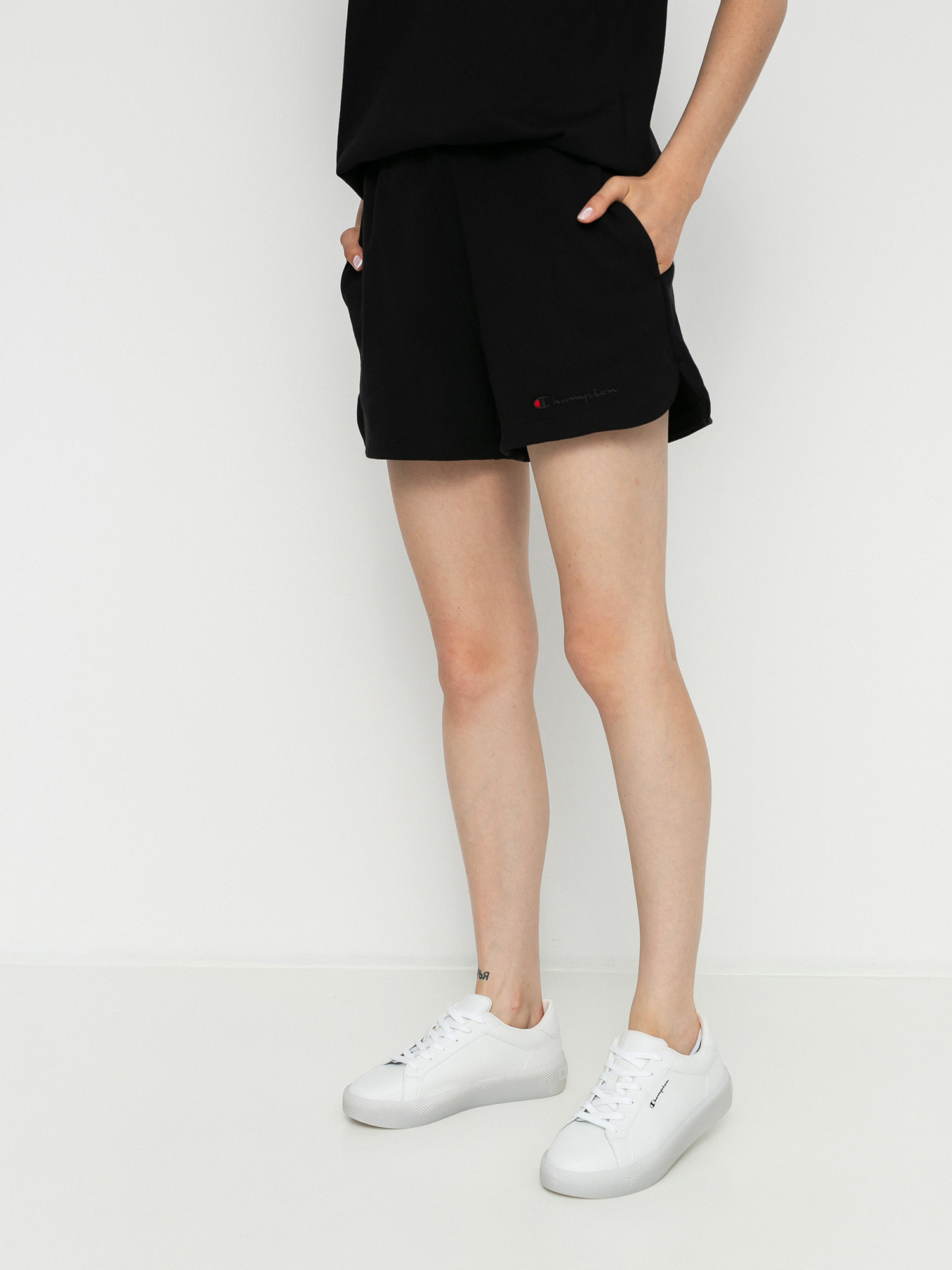 Champion Regular High Waist Shorts 114354 Wmn Rövidnadrág (nbk)