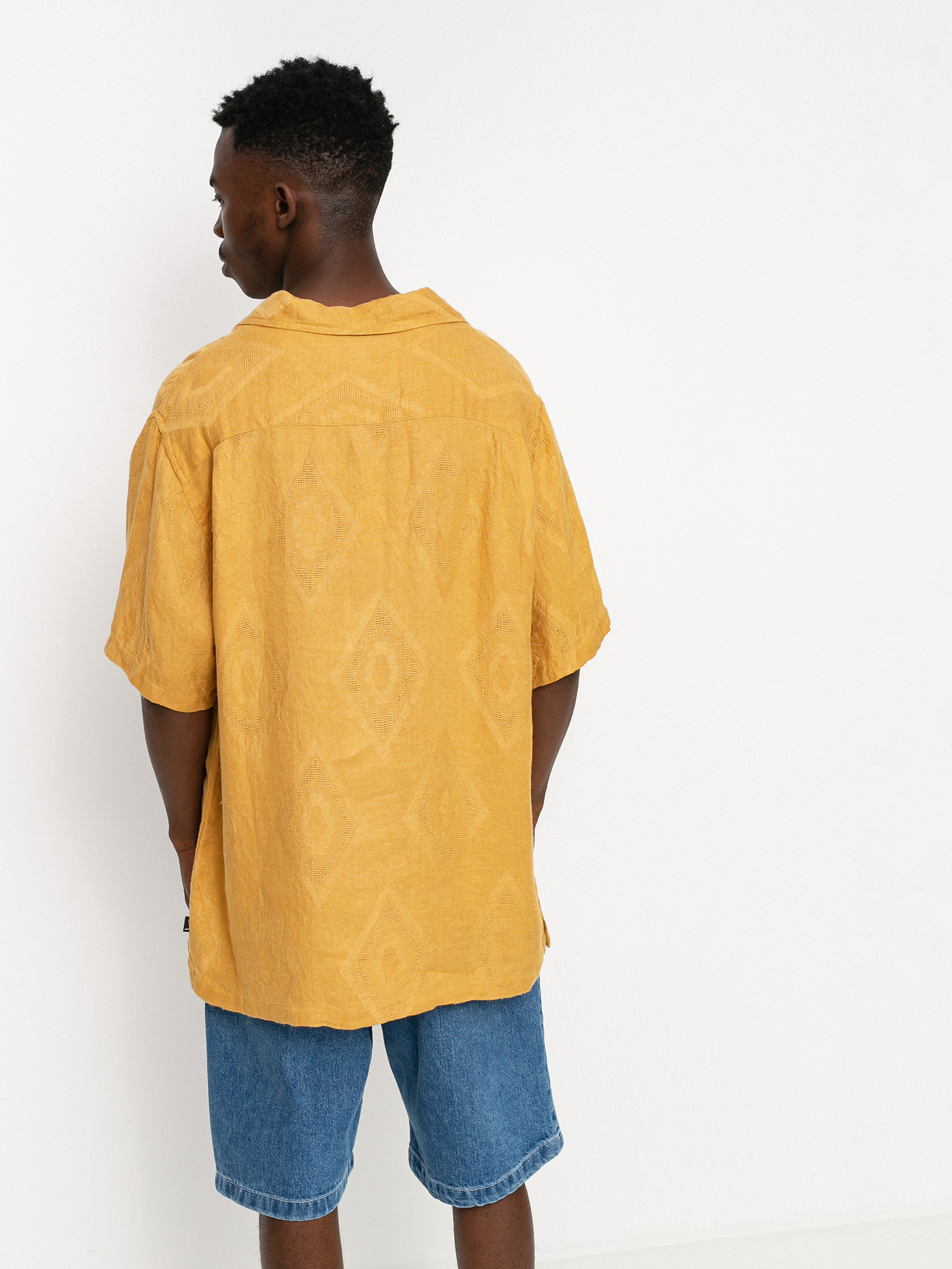 Stussy Diamond Jacquard Linen Ing (mustard)