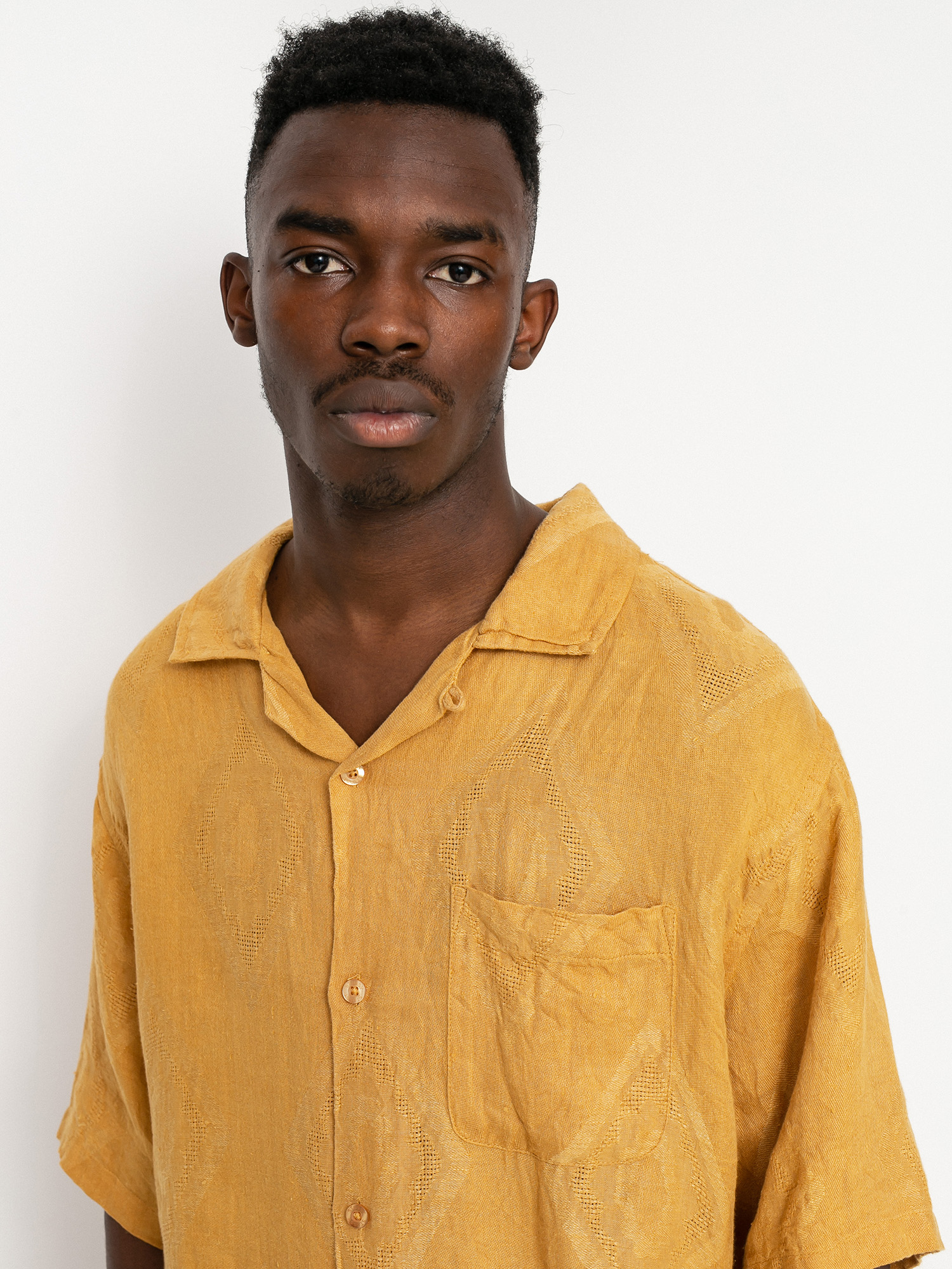 Stussy Diamond Jacquard Linen Ing (mustard)