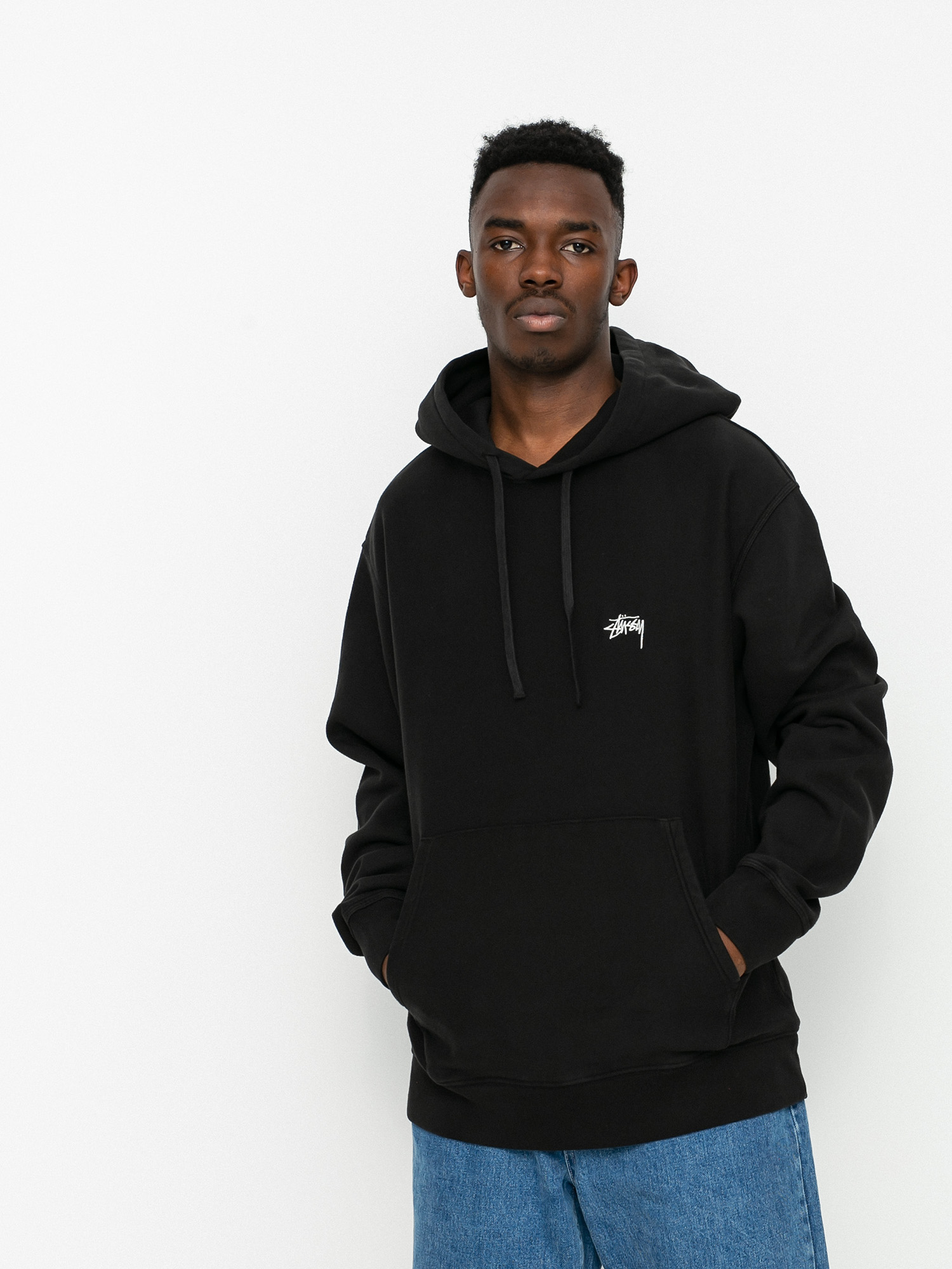 Stussy Stock Logo HD Kapucnis pulóver (black)