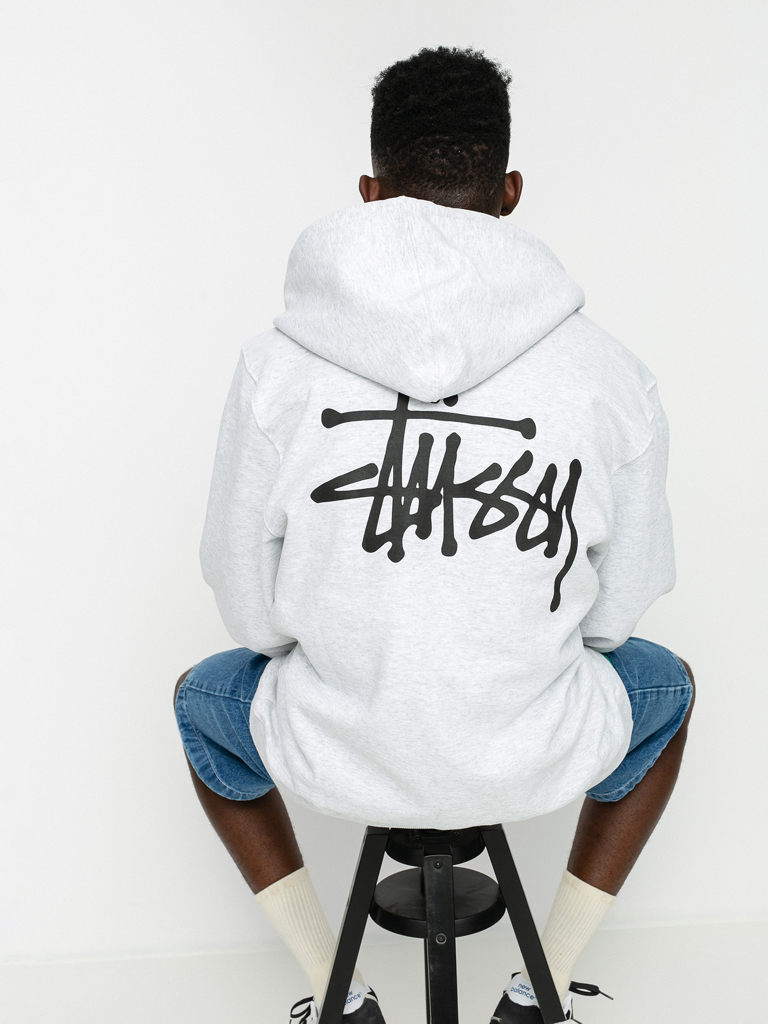 Stussy Basic ZHD Kapucnis pulóver (ash heather)