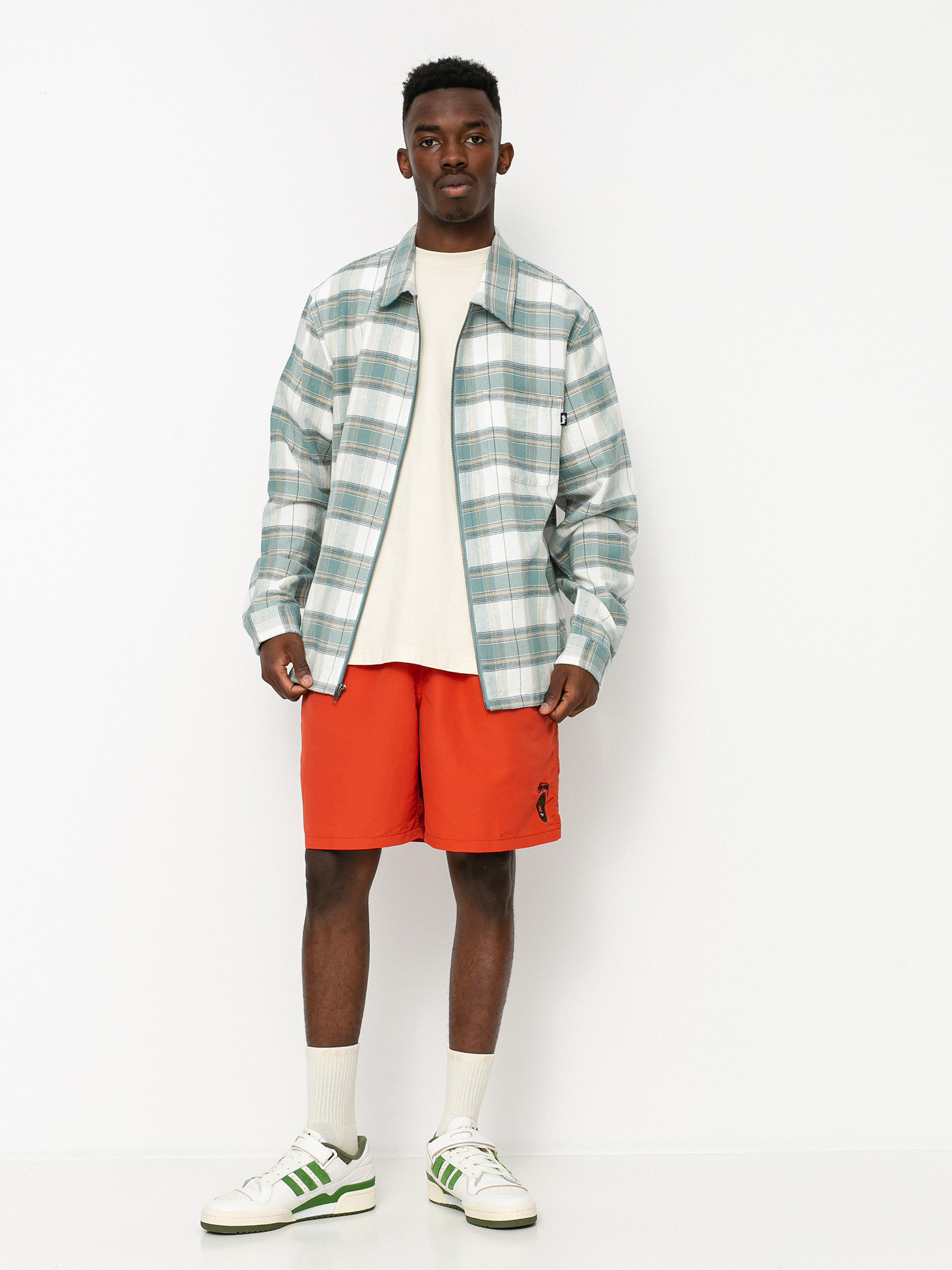 Stussy Heritage Plaid Zip Ing (green)