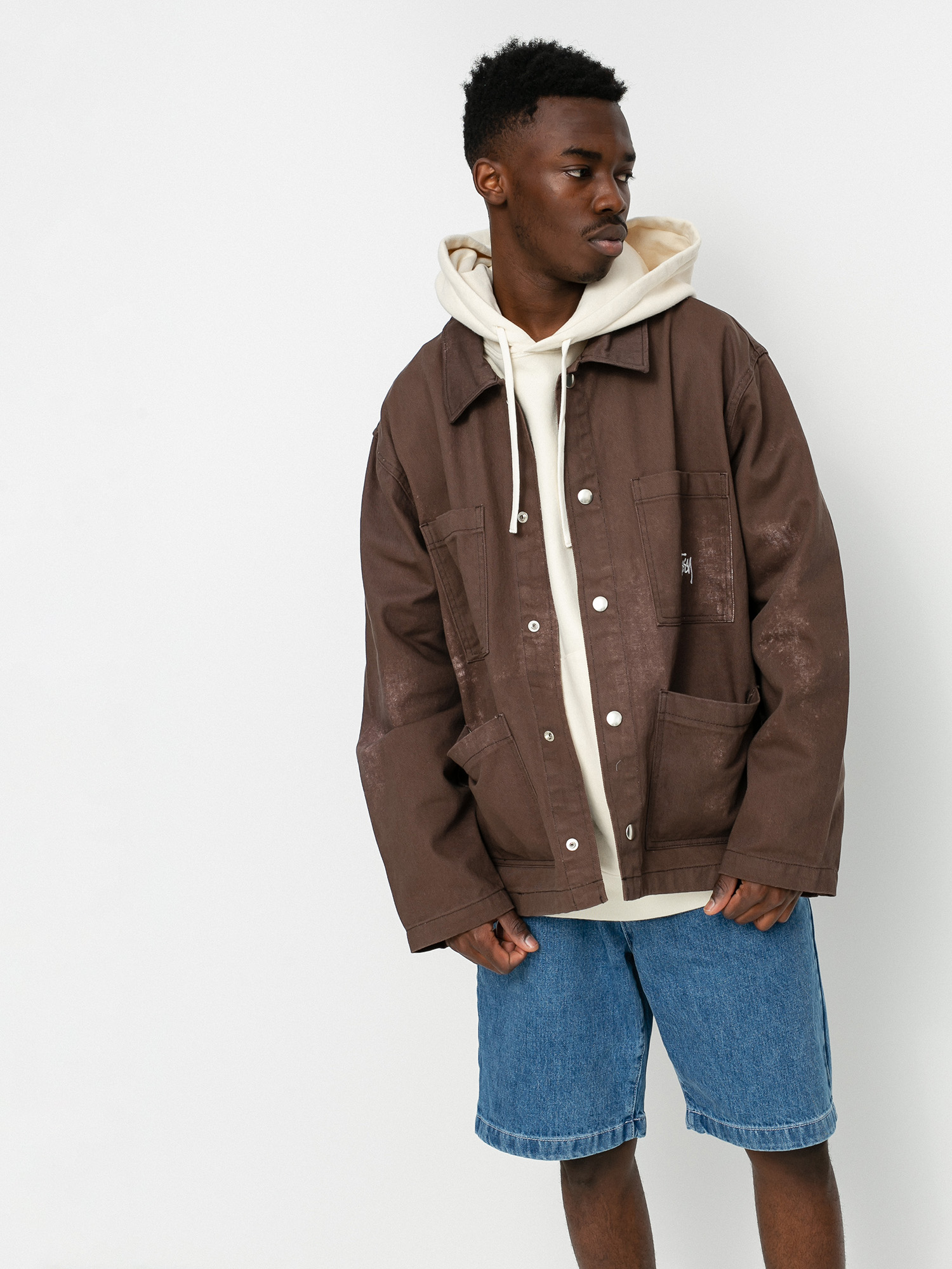 Stussy Spotted Bleach Chore Dzseki (brown)