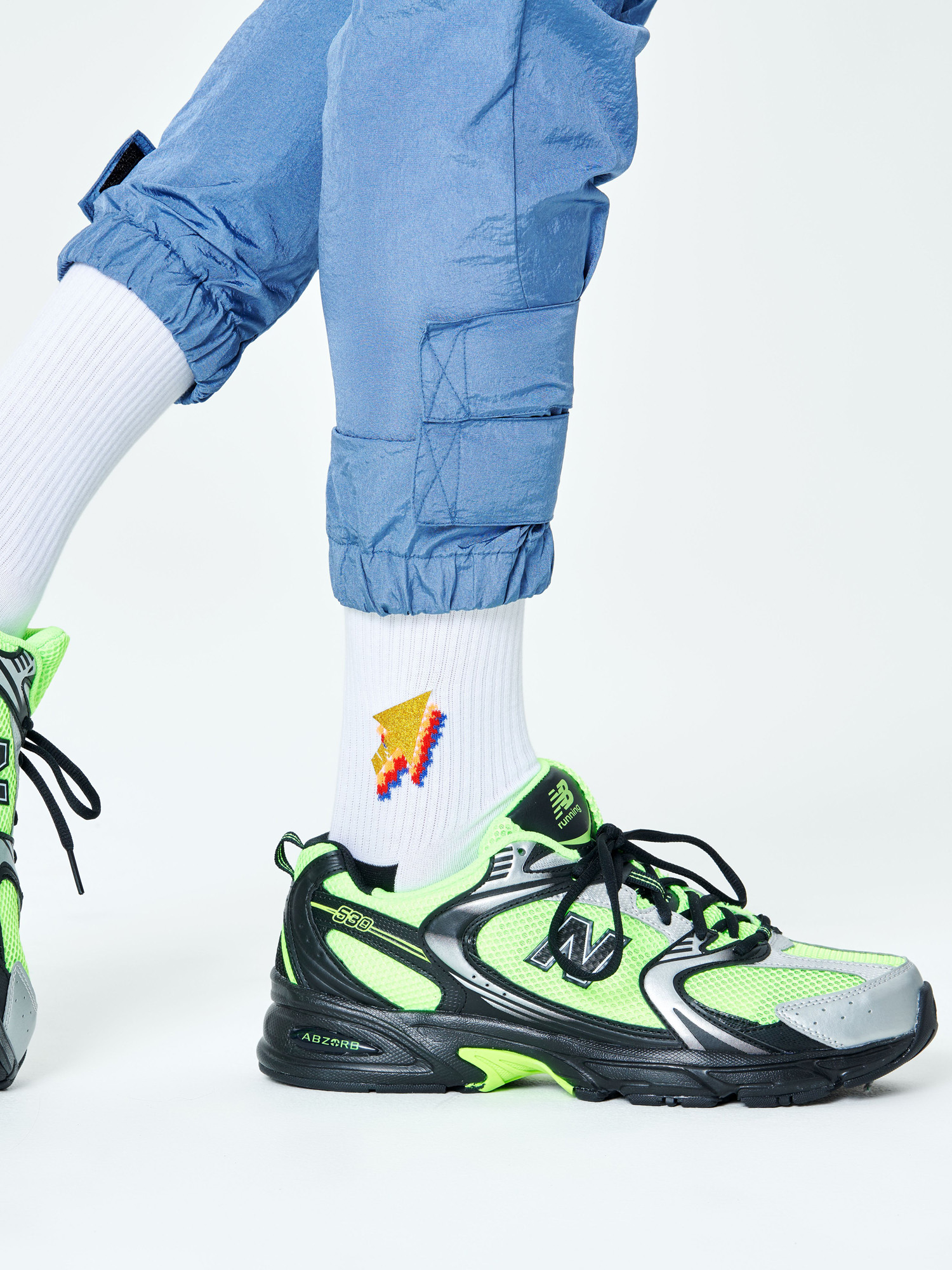 Happy Socks Arrow 3/4 Crew Zokni (white)