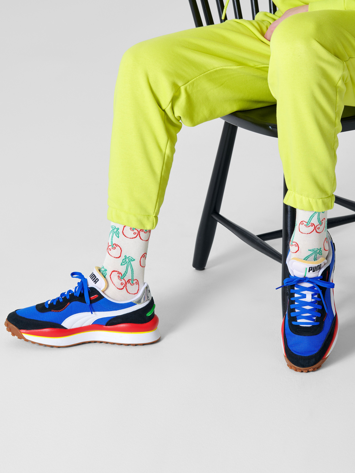 Happy Socks Cherry Zokni (pale white)