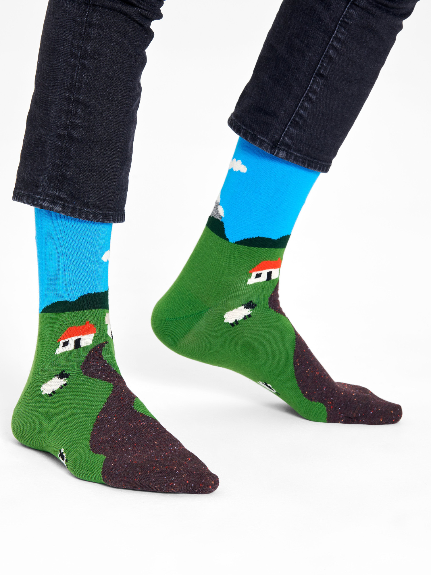 Happy Socks Little House On The Moorland Zokni (blue/green)
