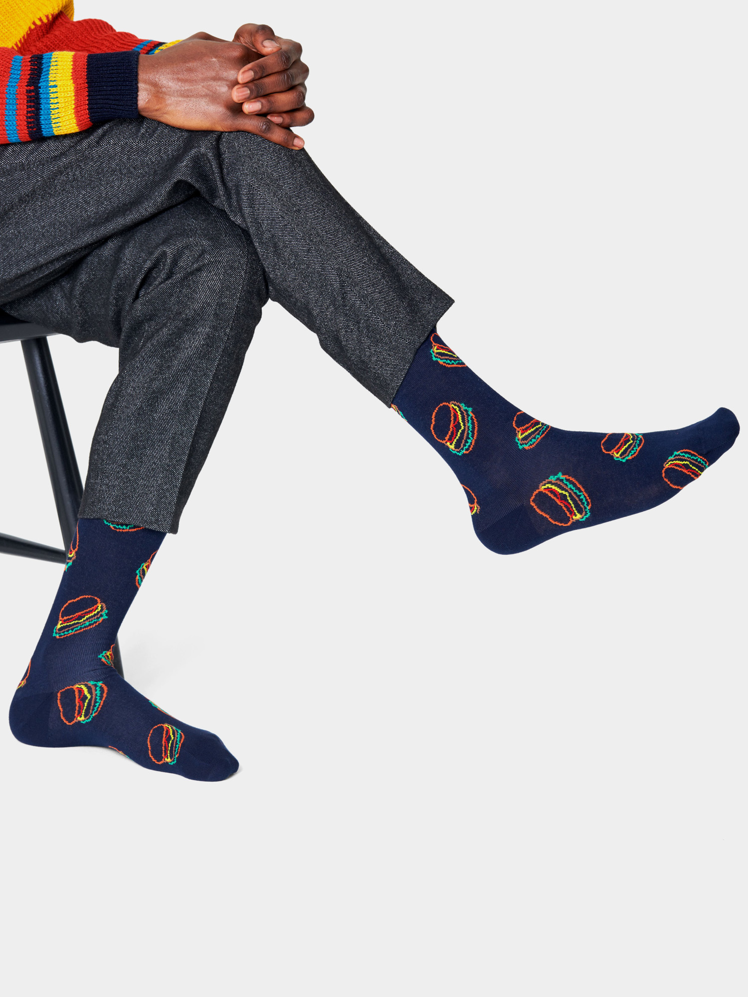 Happy Socks Lunch Time Zokni (black)