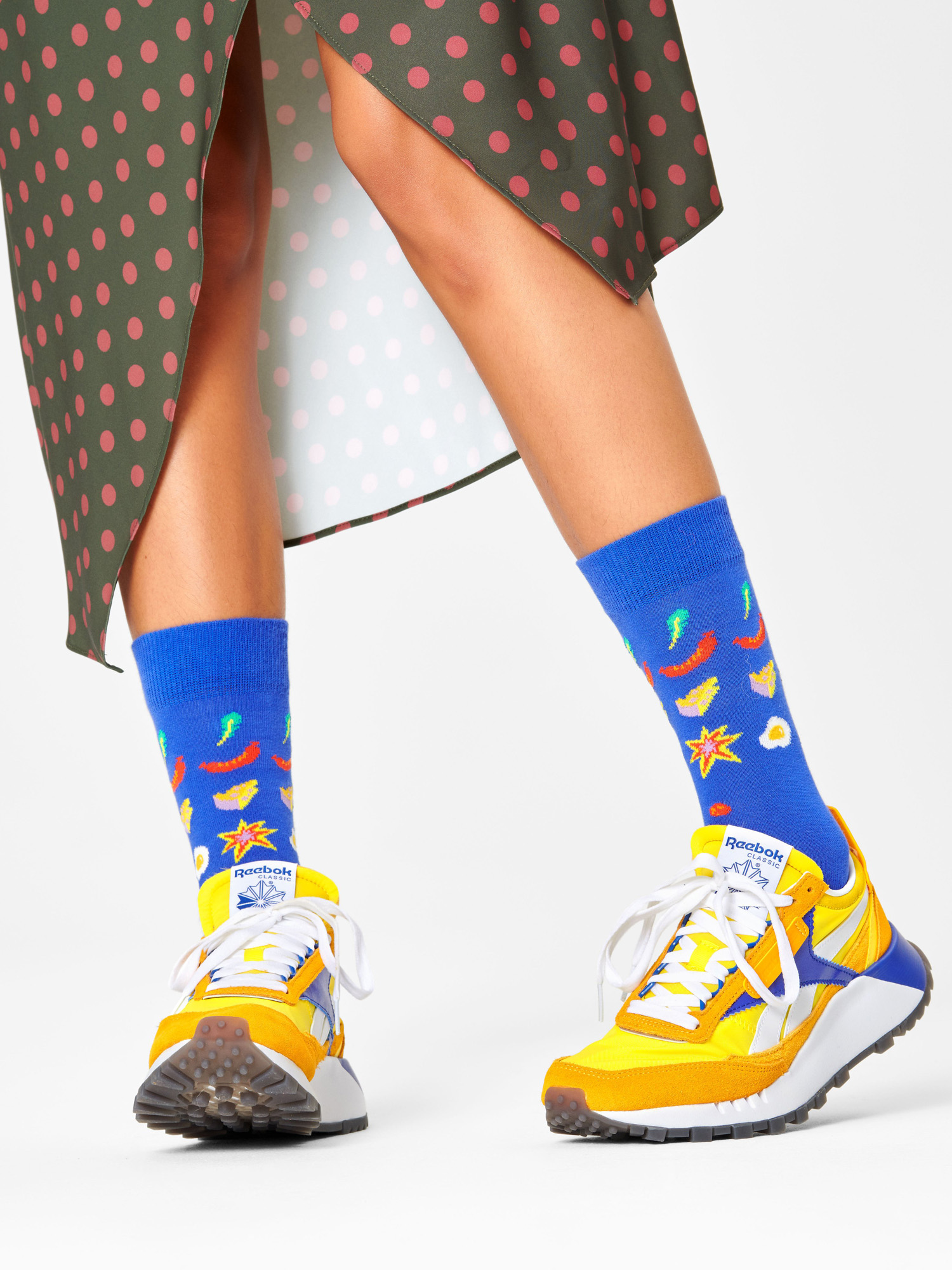 Happy Socks Pizza Invaders Zokni (blue)
