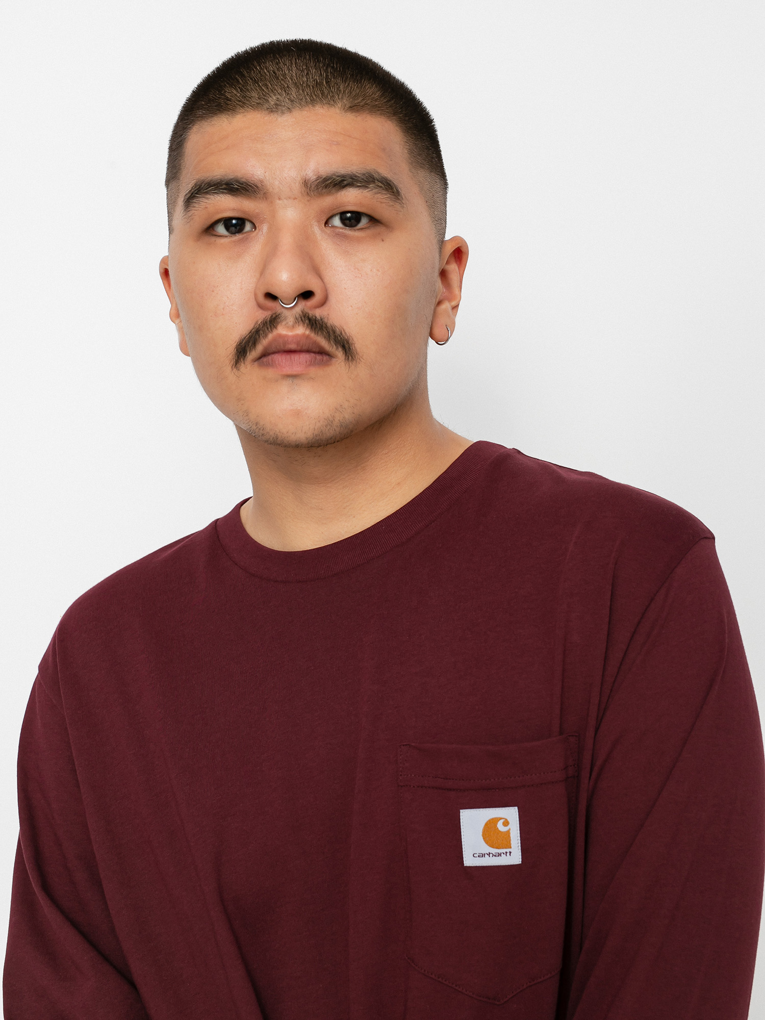 Carhartt WIP Pocket Hosszú ujjú felső (wine)