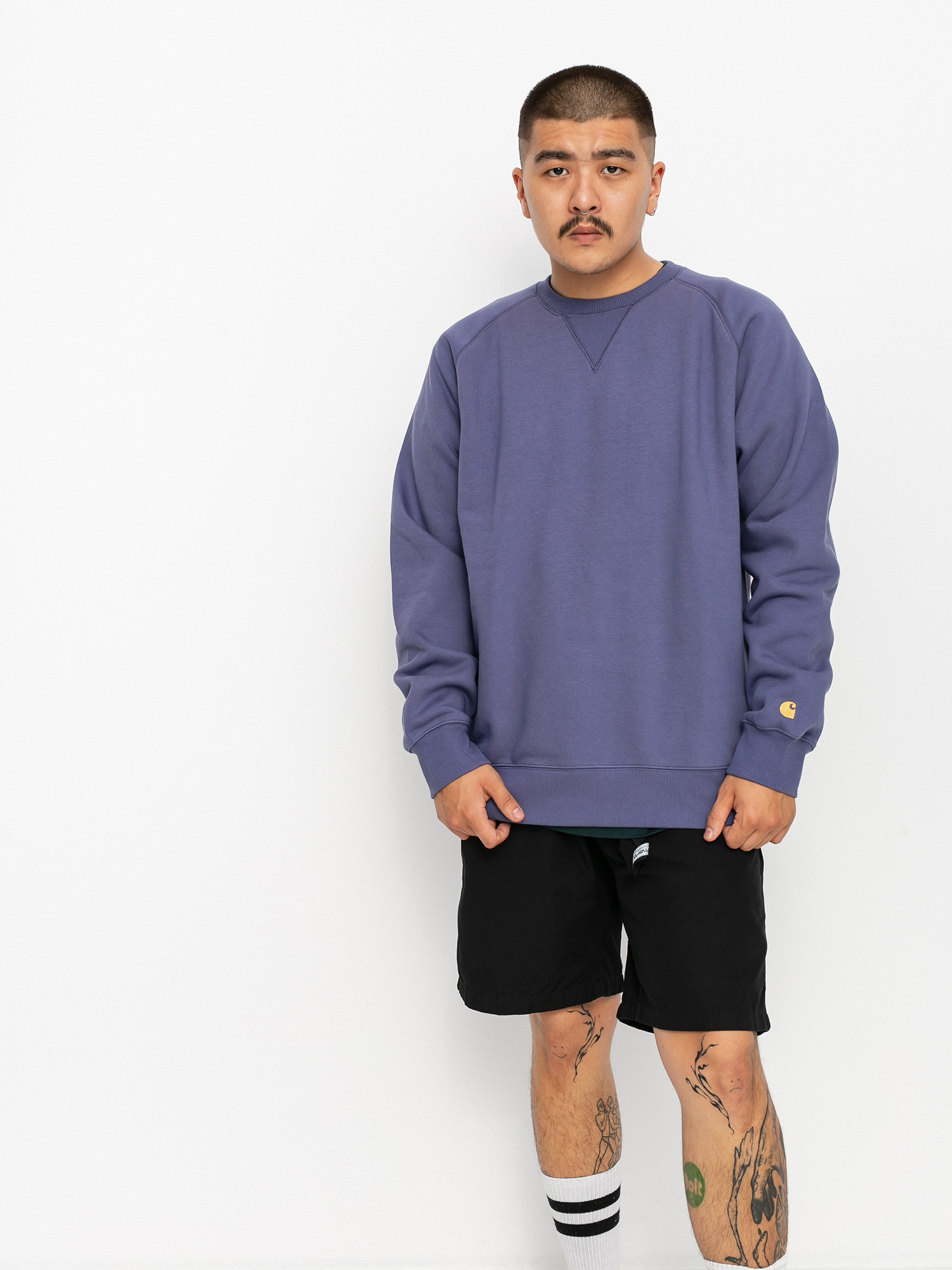 Carhartt WIP Chase Pulóver (cold viola/gold)