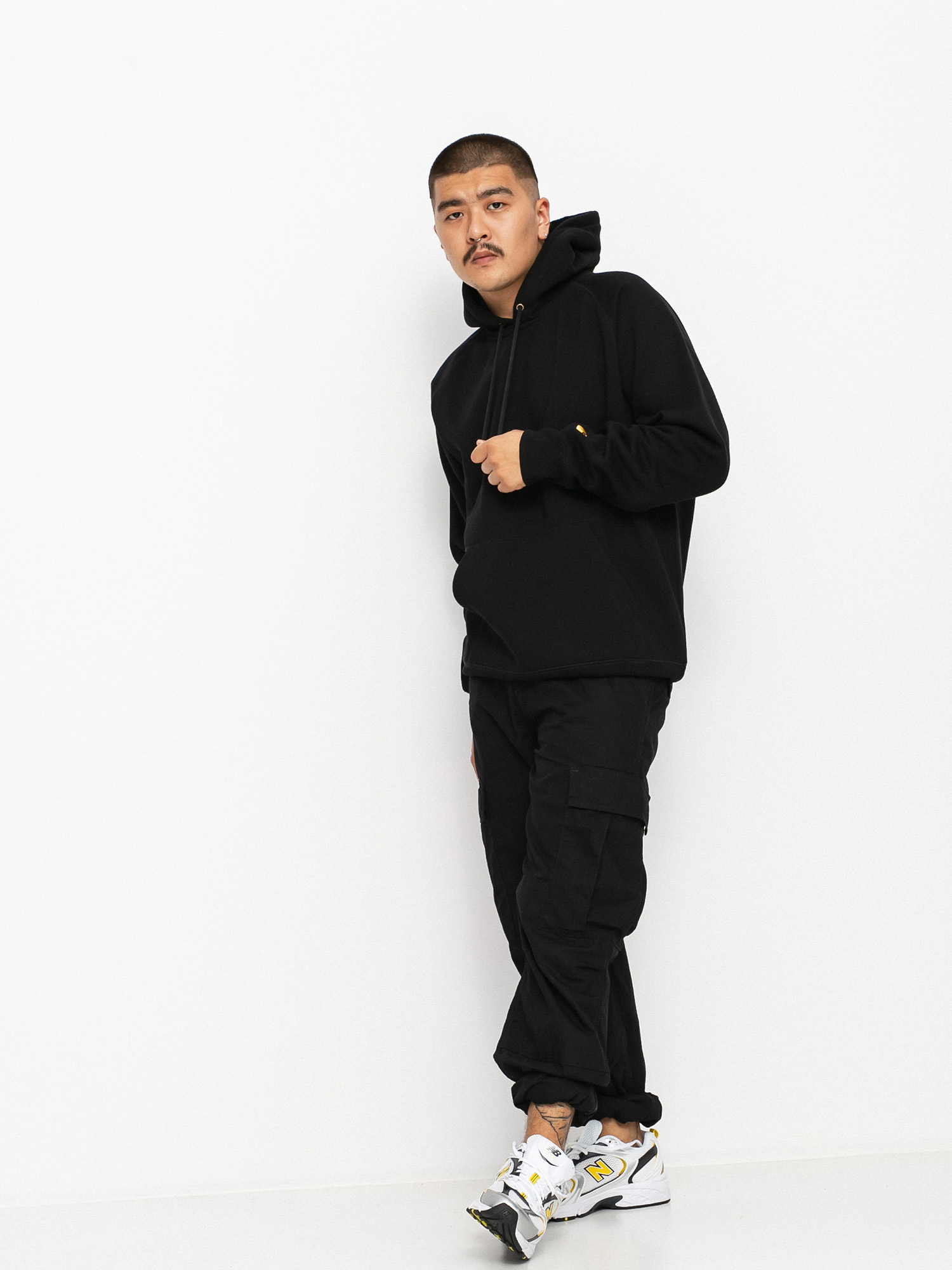 Carhartt WIP Chase HD Kapucnis pulóver (black/gold)