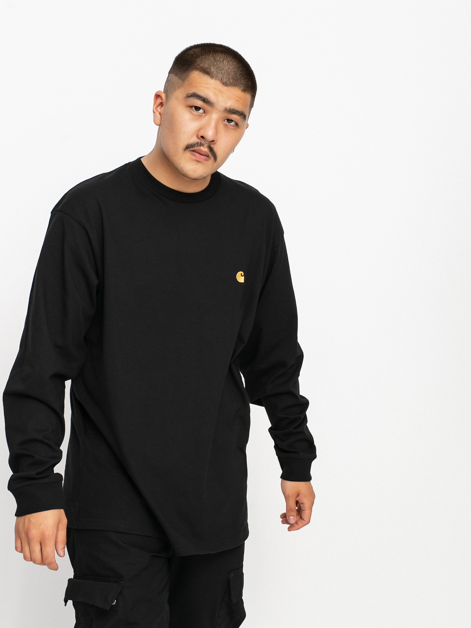 Carhartt WIP Chase Hosszu00fa ujju00fa felsu0151 (black/gold)