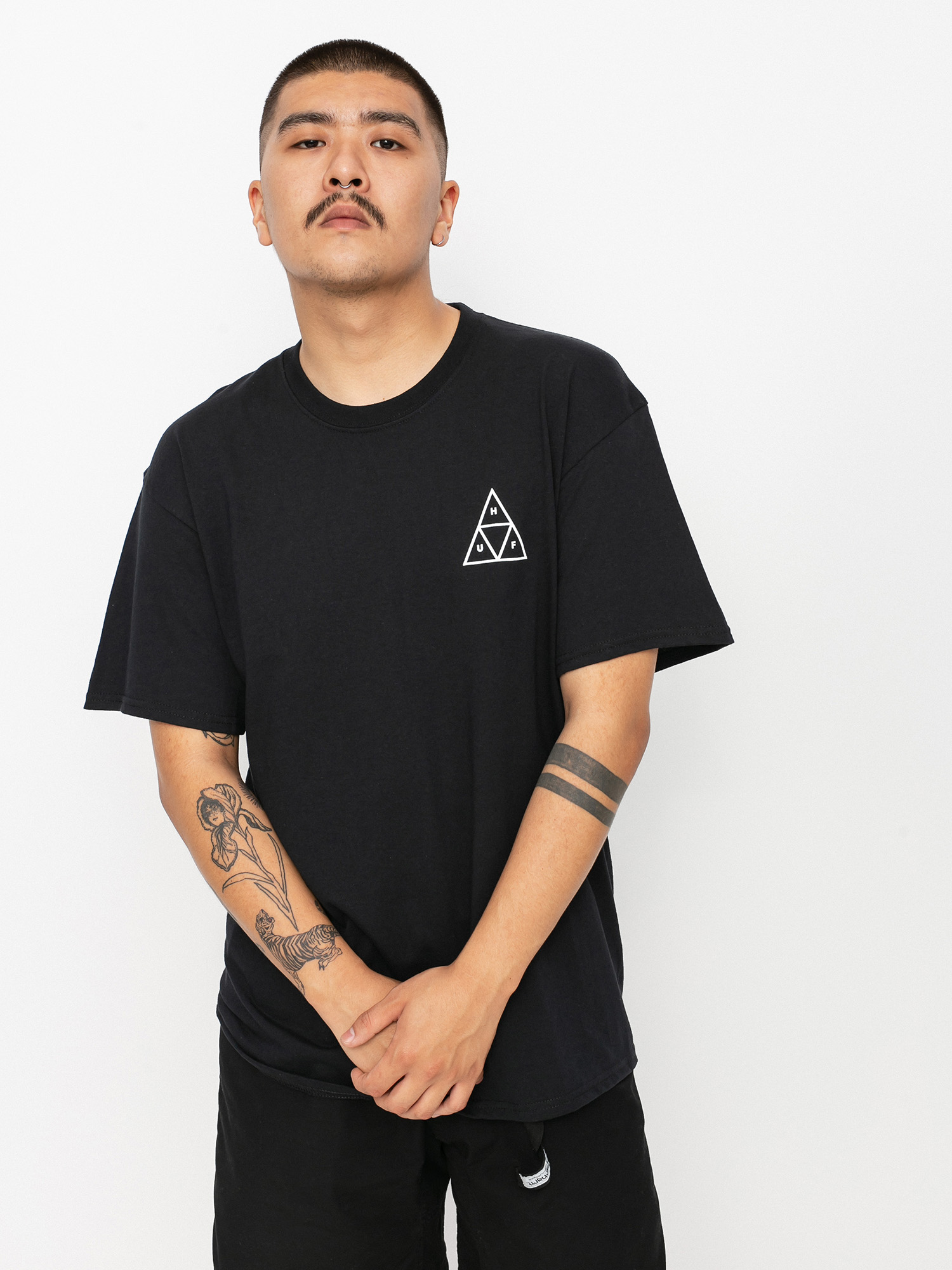 HUF Essentials TT Ujjatlan felső (black)