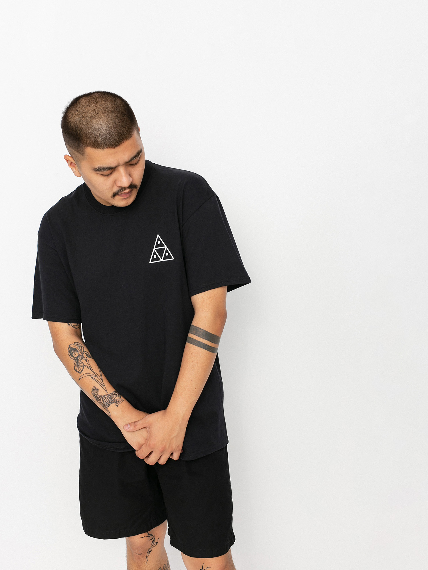 HUF Essentials TT Ujjatlan felső (black)