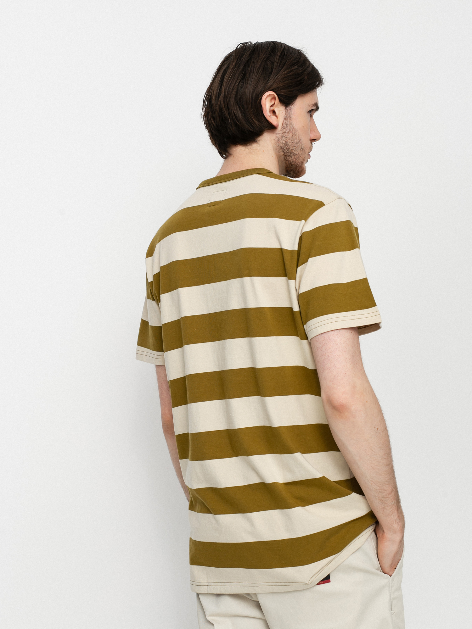 Vans Color Multiplier Stripe Crew póló (nutria/oatmeal)