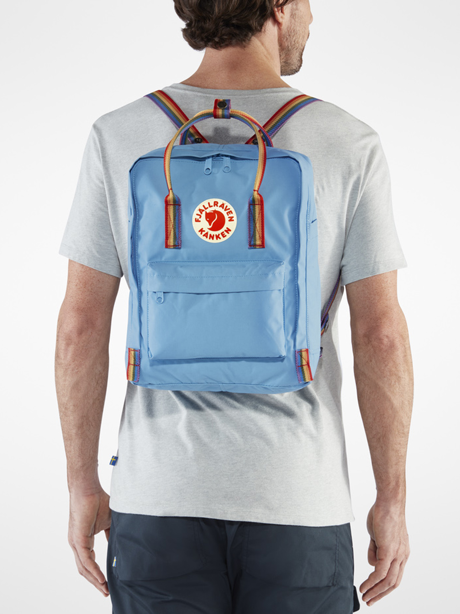 Fjallraven Kanken Rainbow Hátizsák (air blue/rainbow pattern)