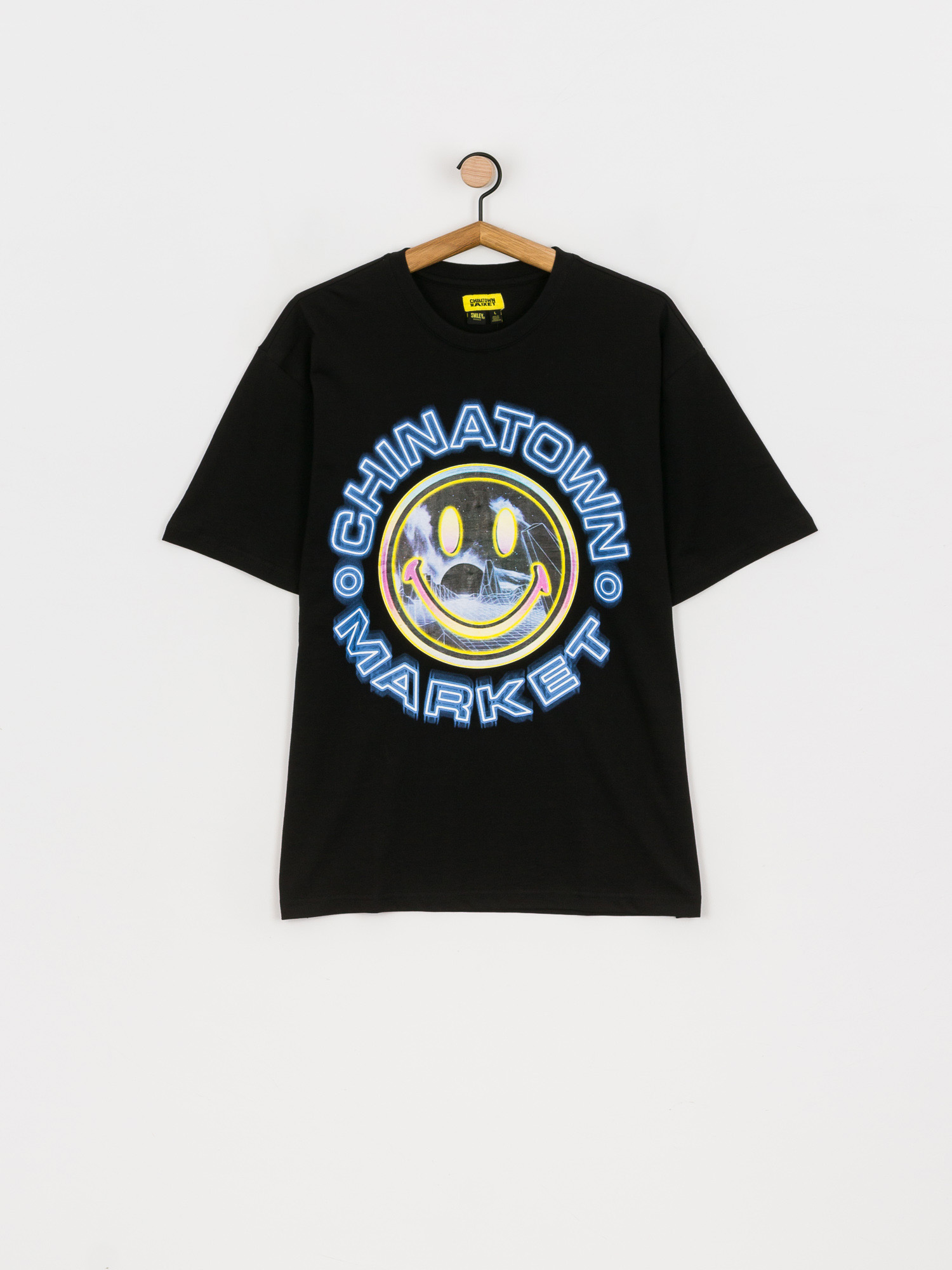 Chinatown Market Smiley Vapor Wave póló (black)