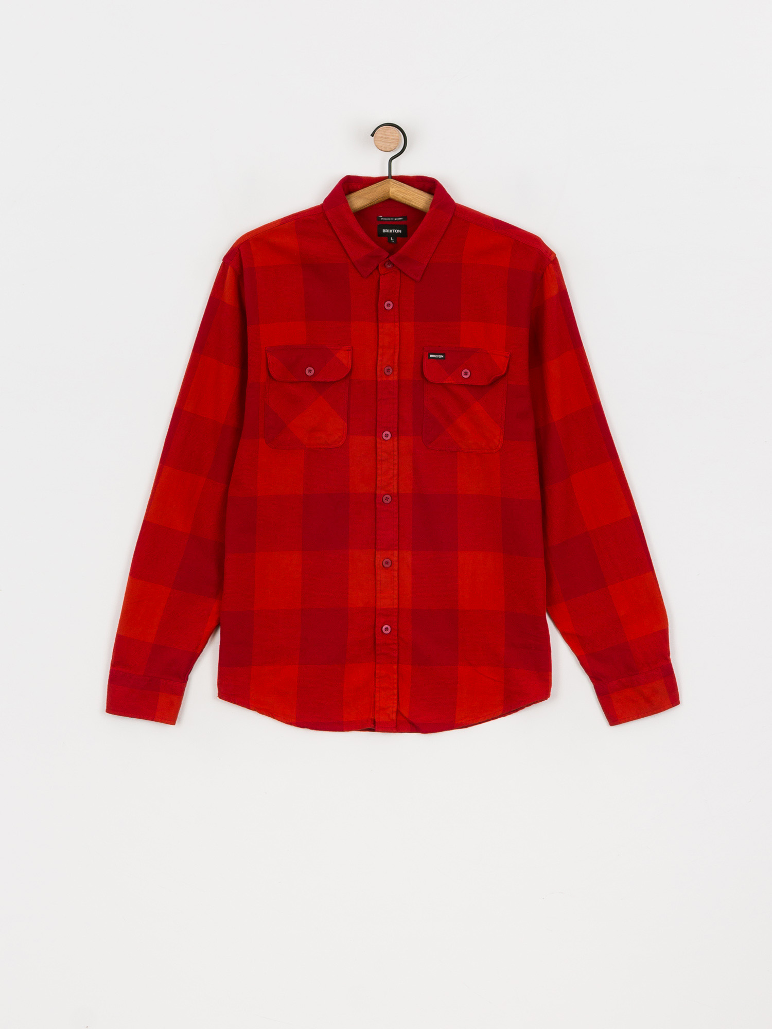 Brixton Bowery Lw Flannel Ls Ing (crimson/aurora red)