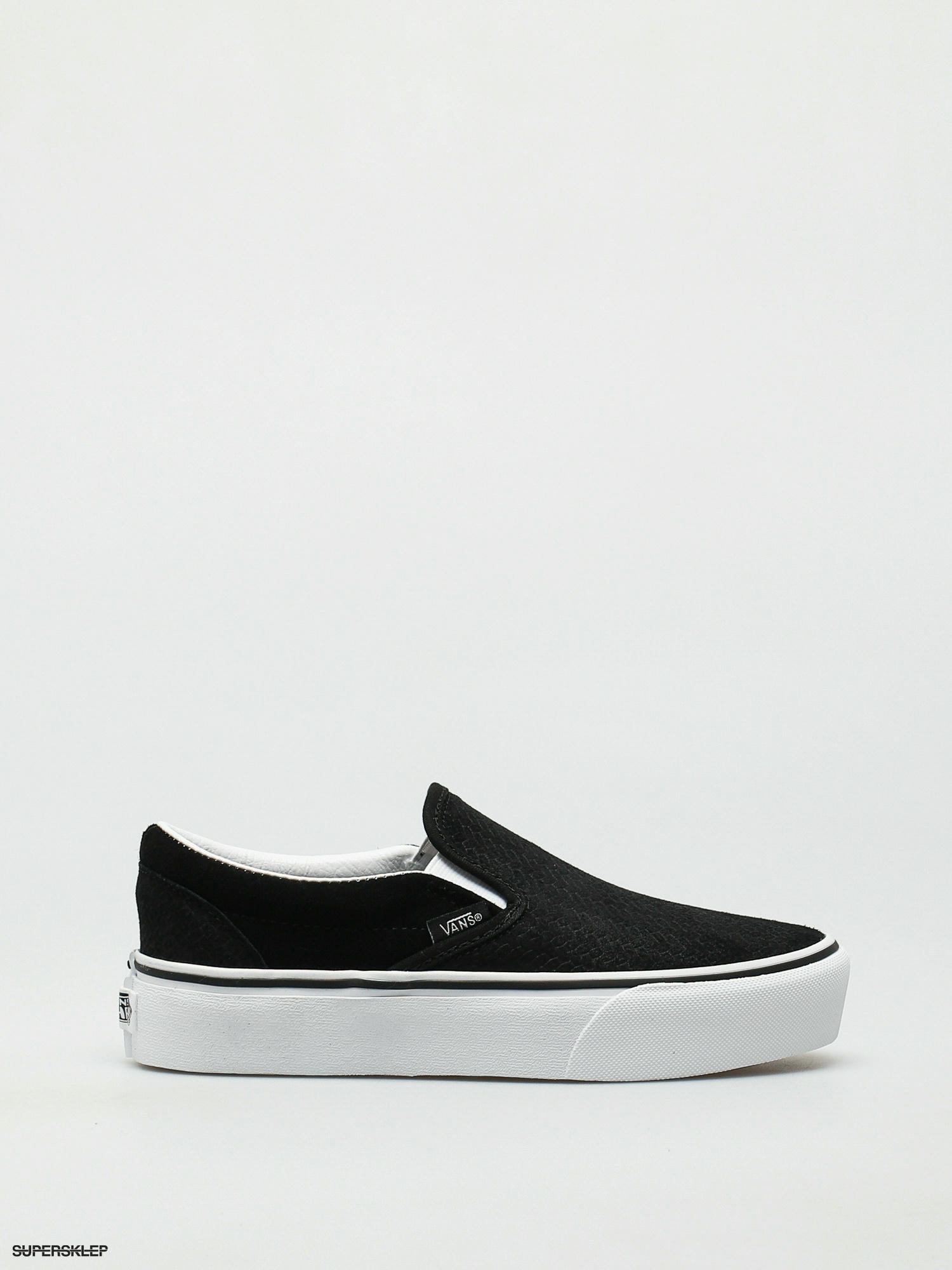 vans black slip on shoes womens