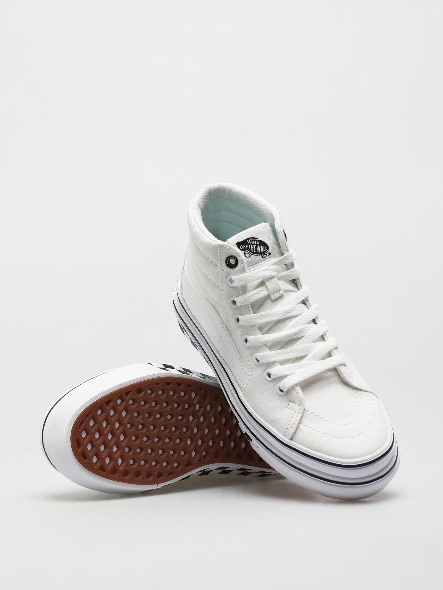 Vans Super Comfycush Sk8 Hi Cipők (canvas/true white/black)