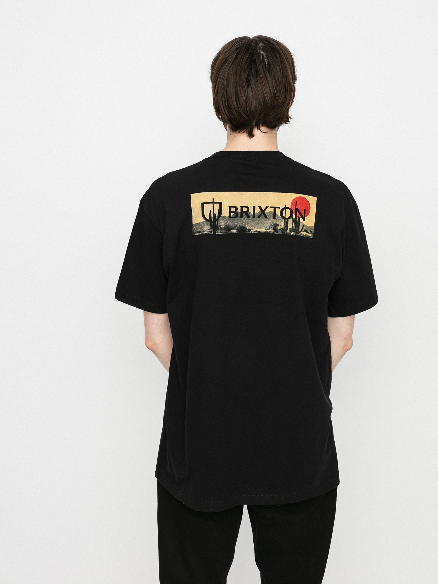 Brixton Alpha Block póló (black/blonde)