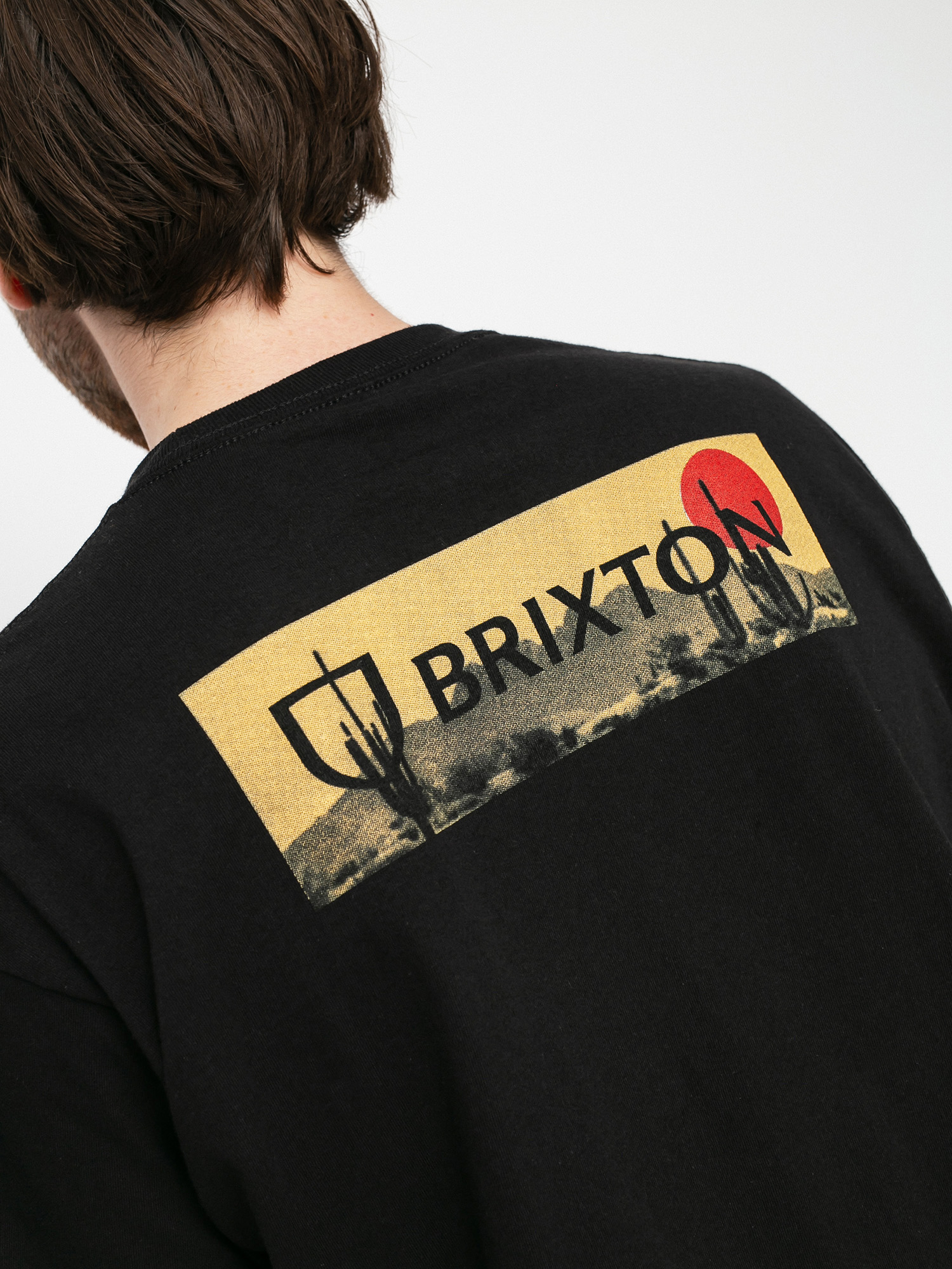 Brixton Alpha Block póló (black/blonde)