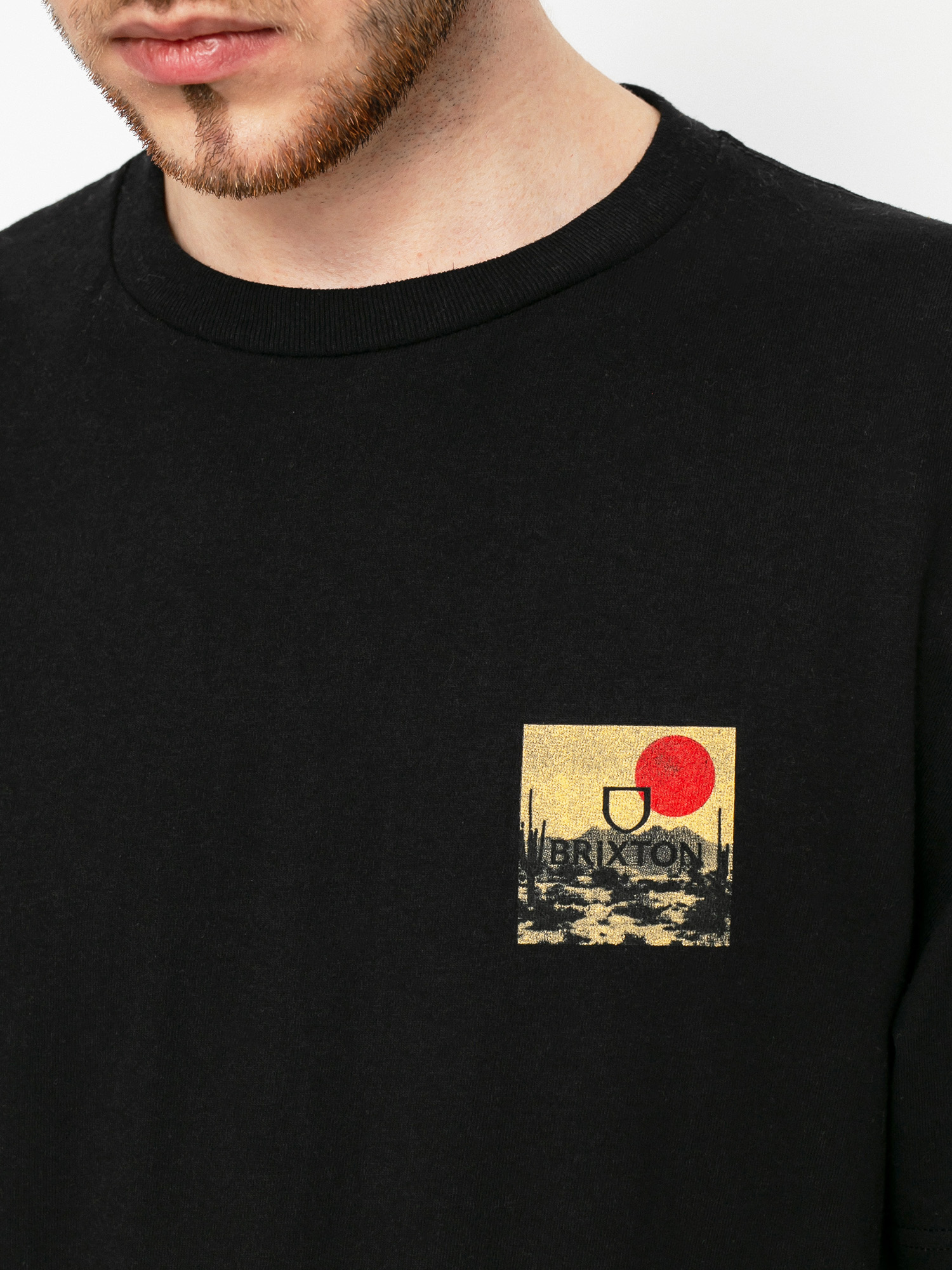 Brixton Alpha Block póló (black/blonde)