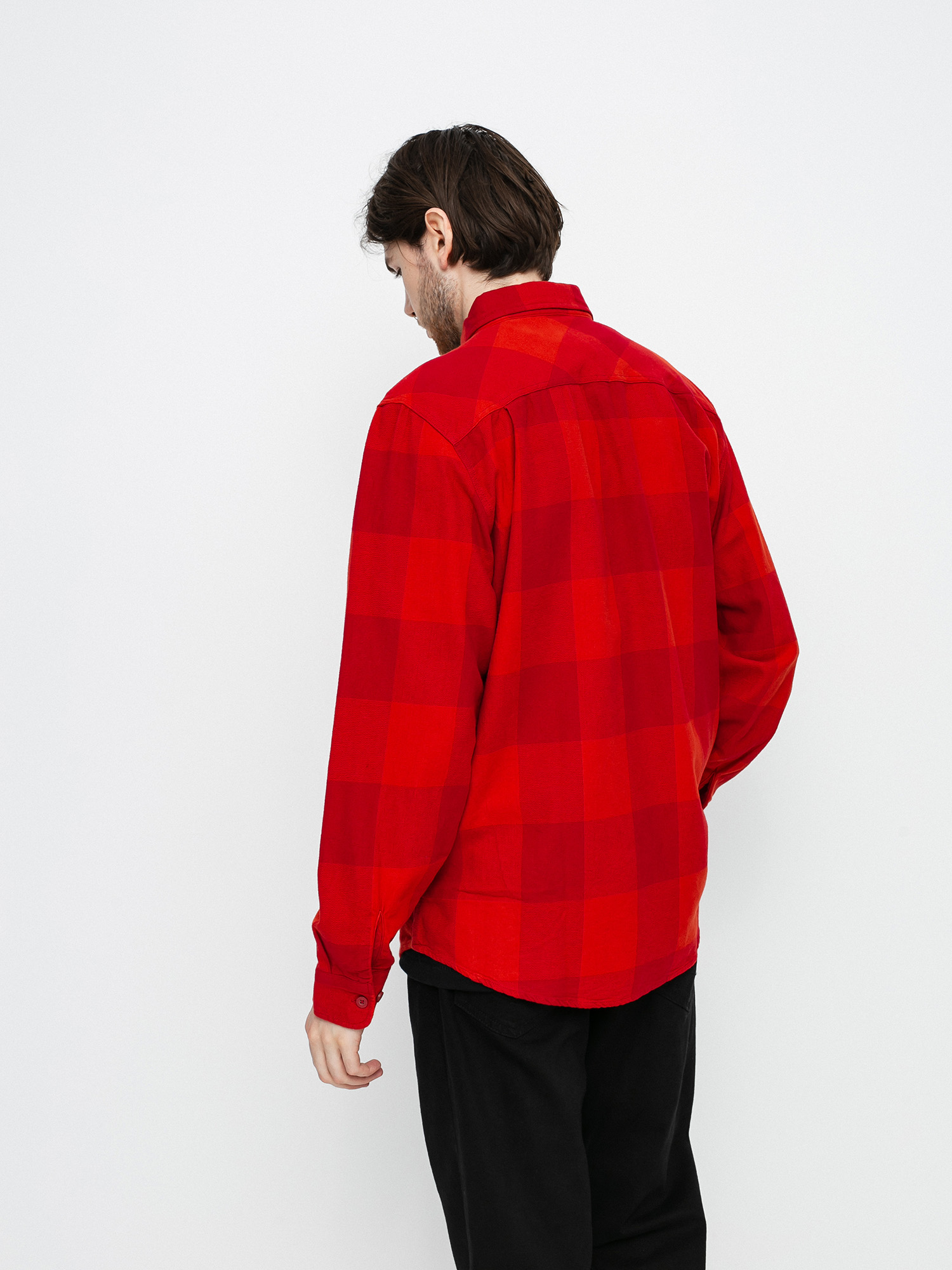Brixton Bowery Lw Flannel Ls Ing (crimson/aurora red)