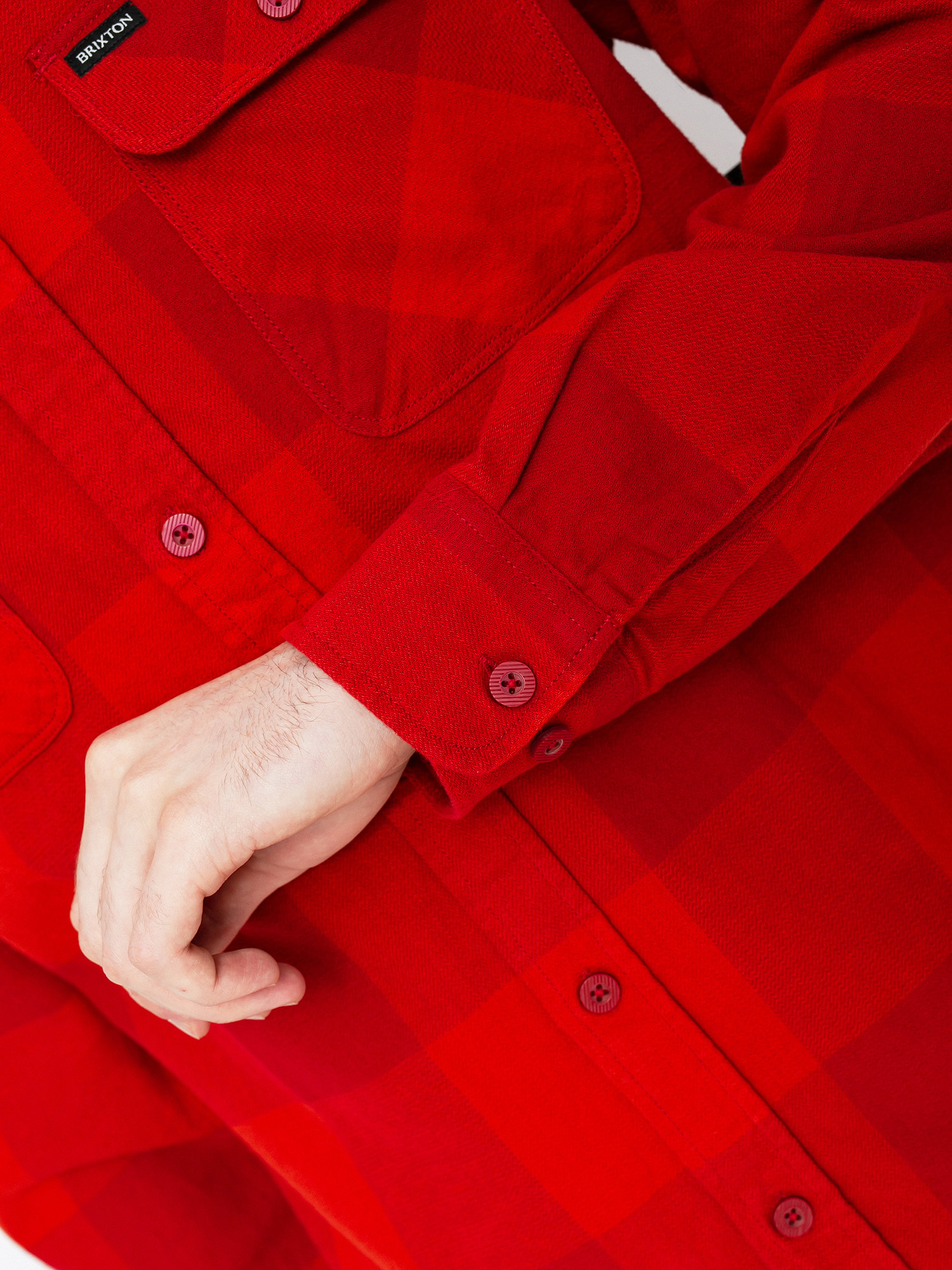 Brixton Bowery Lw Flannel Ls Ing (crimson/aurora red)