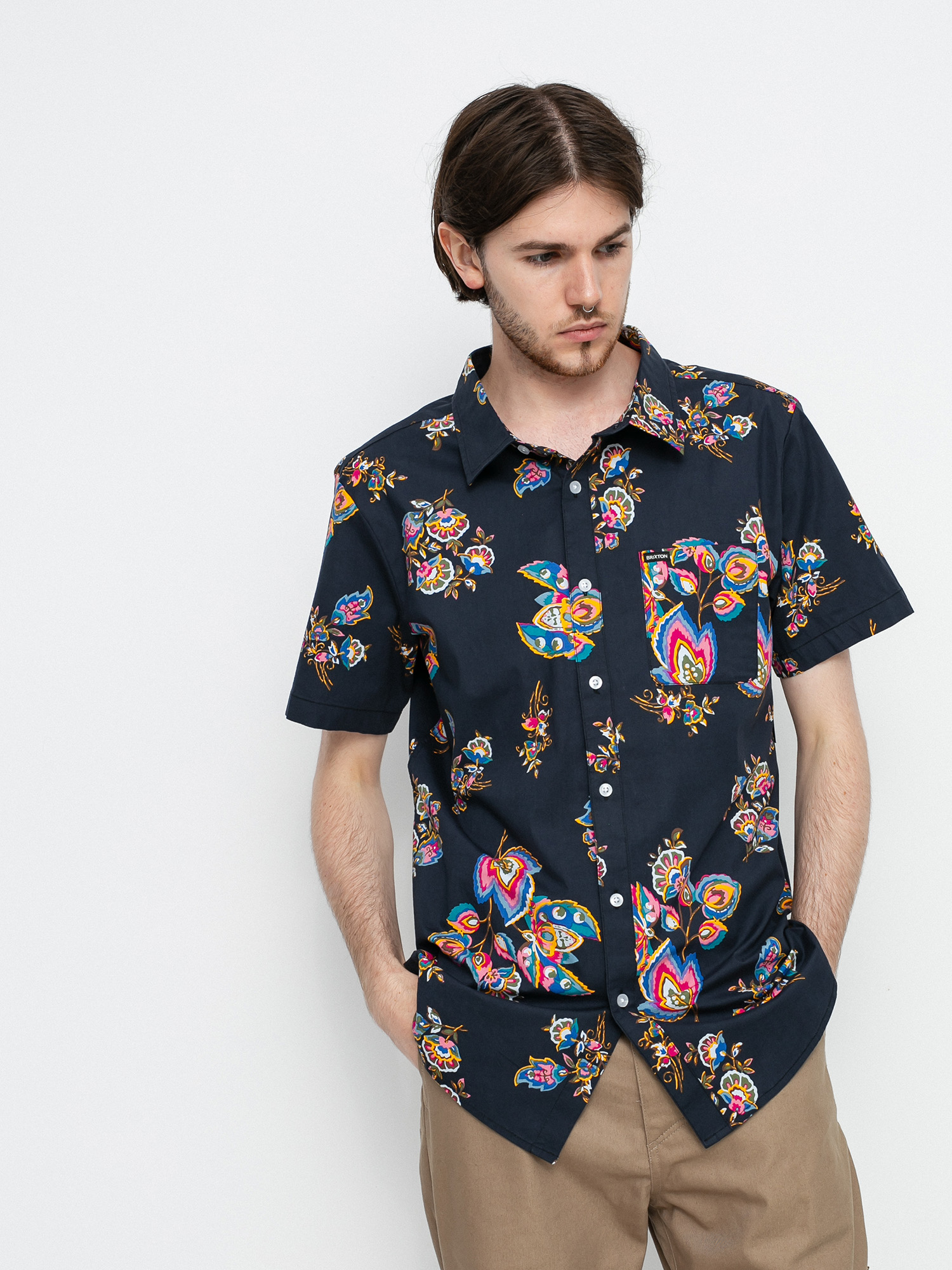 Brixton Charter Print Ing (black/purple)