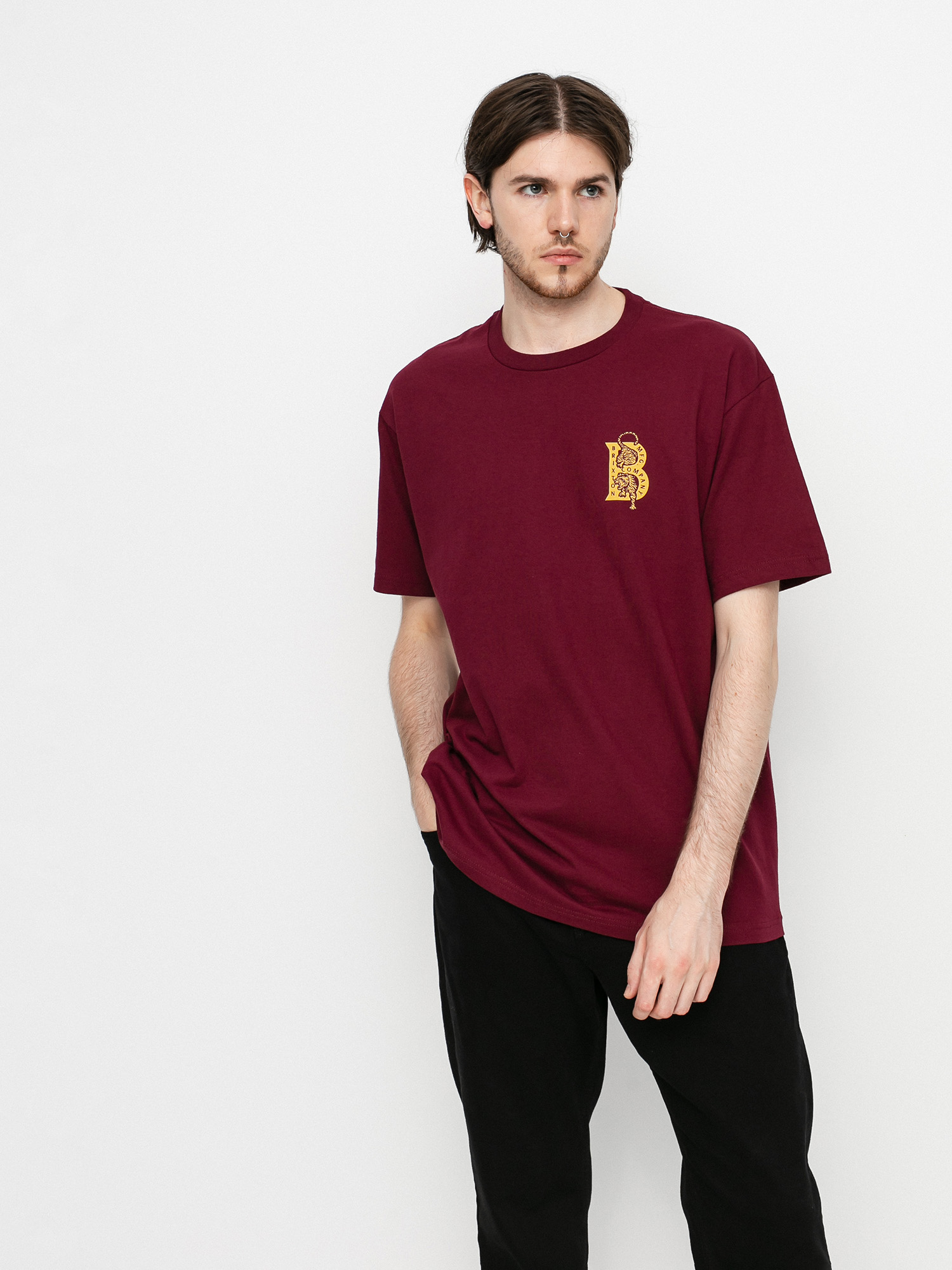 Brixton Crawler póló (burgundy)