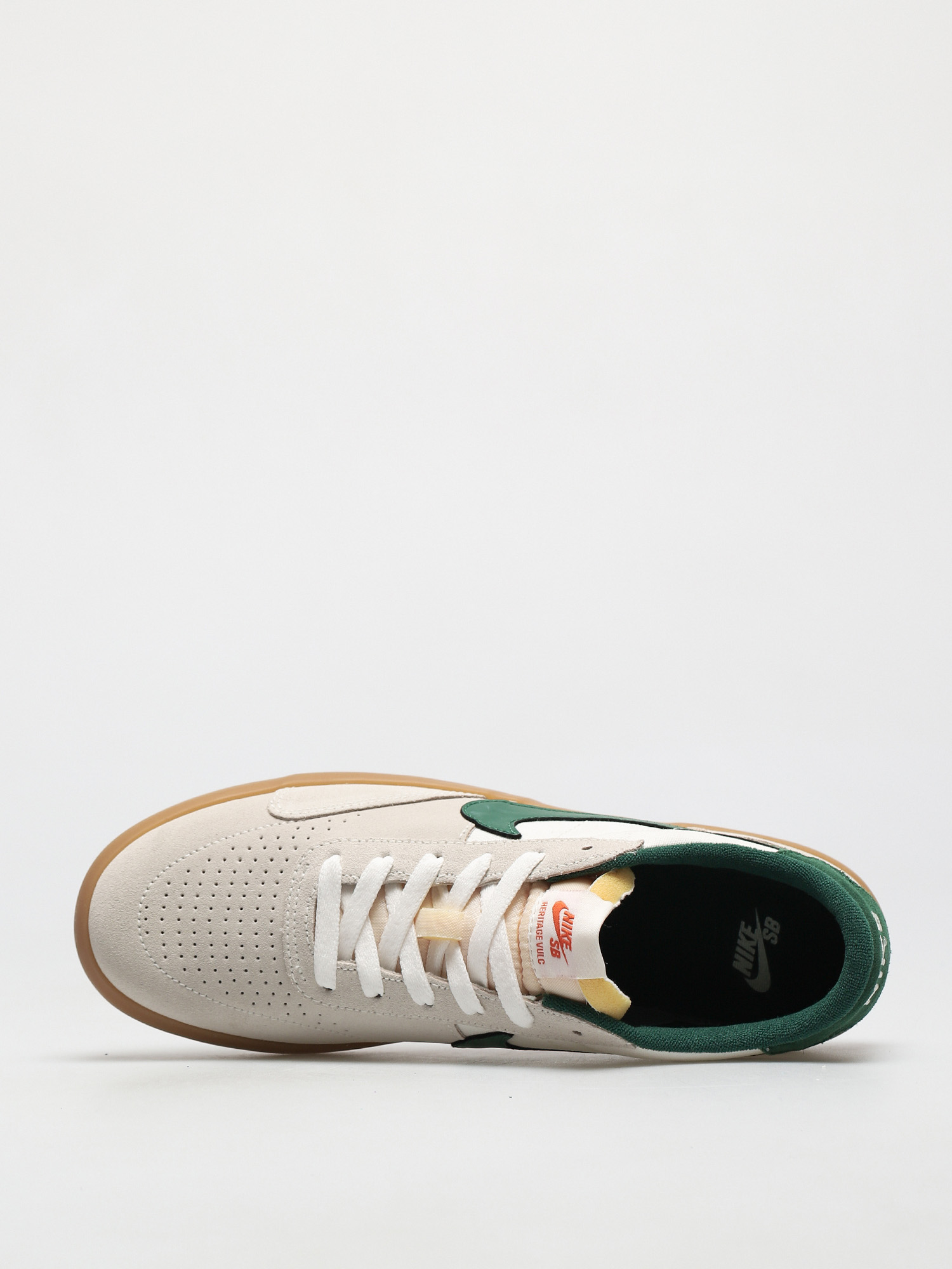 Nike SB Heritage Vulc Cipők (sail/gorge green sail safety orange)