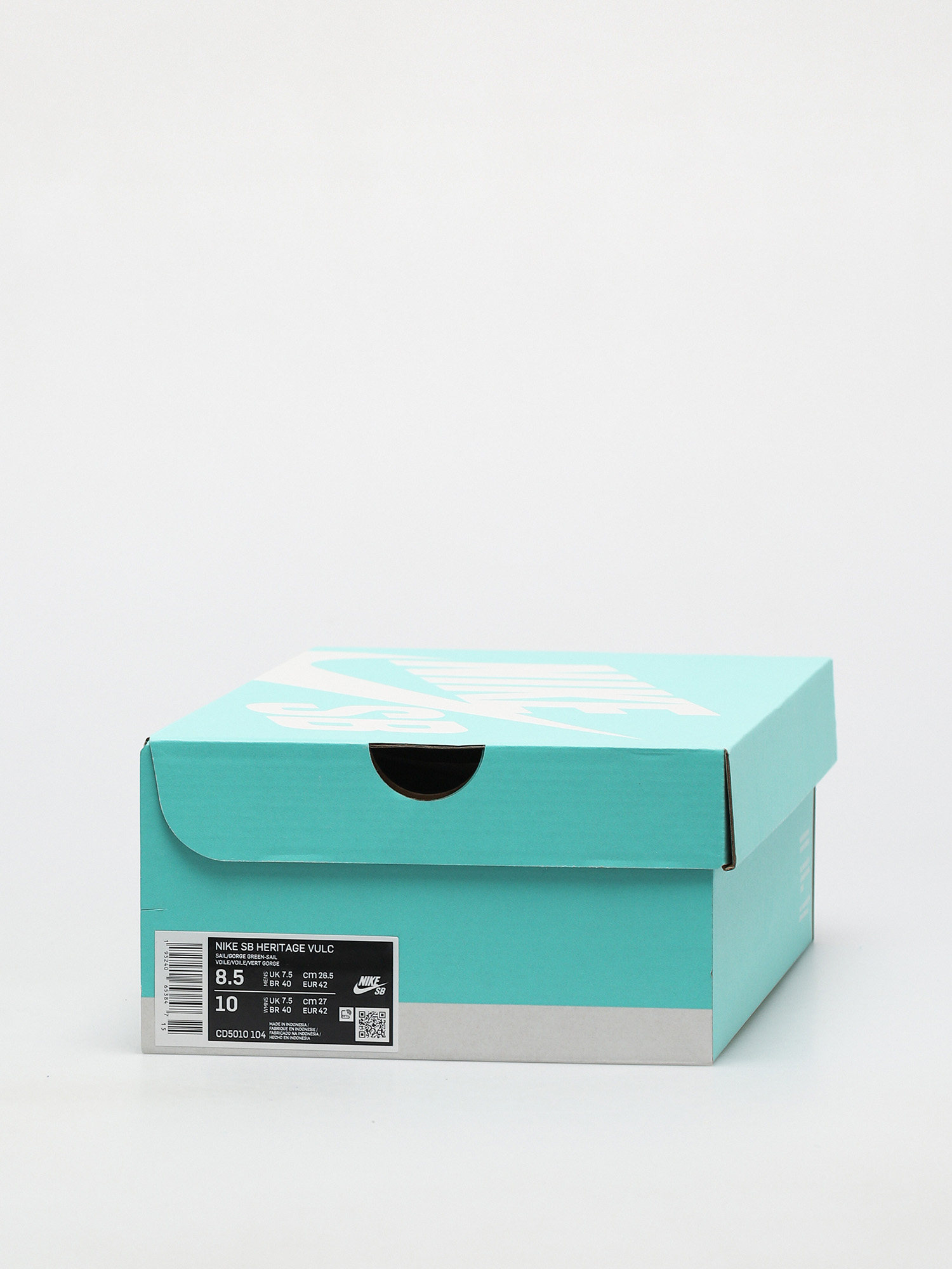 Nike SB Heritage Vulc Cipők (sail/gorge green sail safety orange)