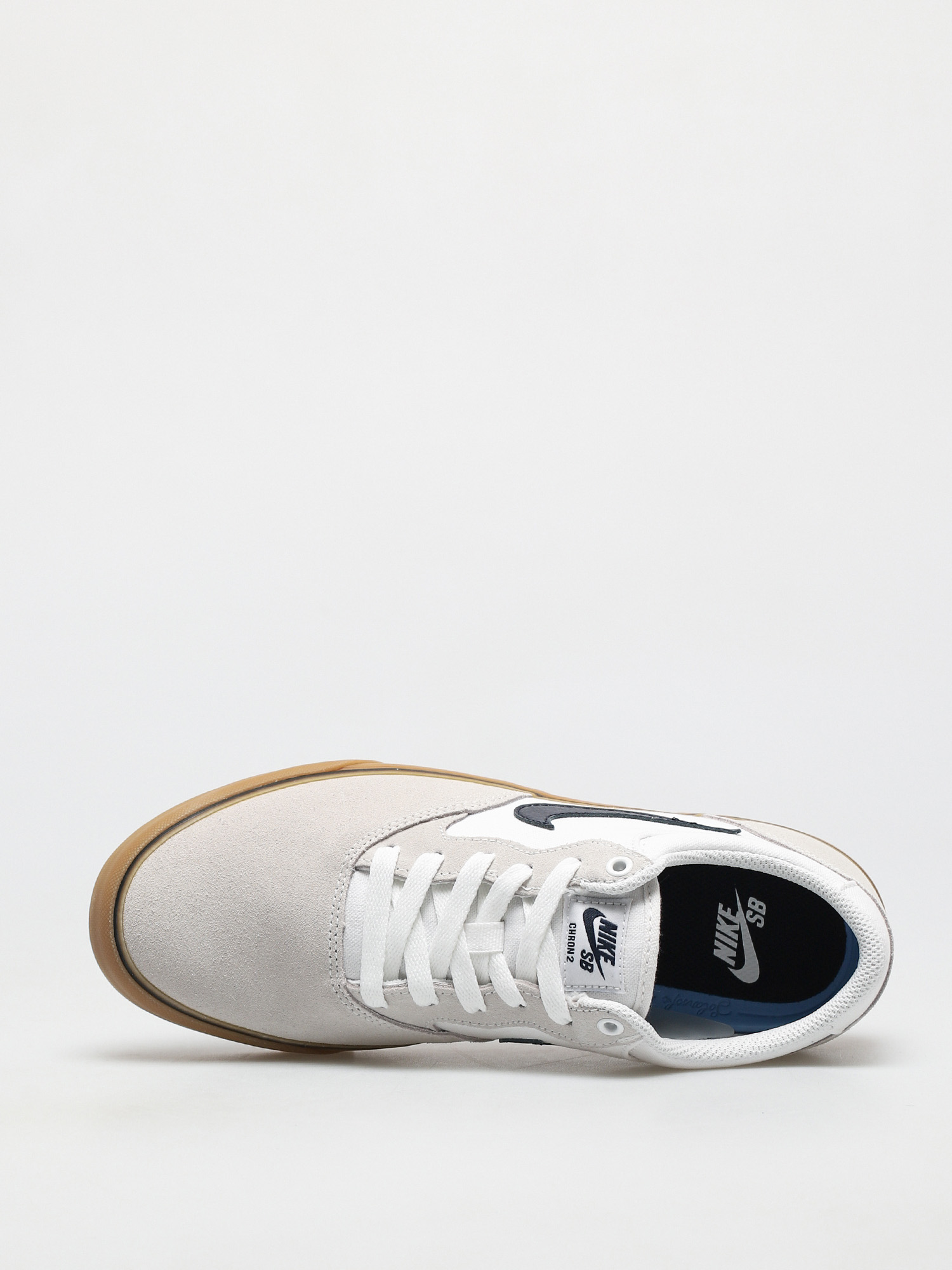 Nike SB Chron 2 Cipők (white/obsidian white gum light brown)