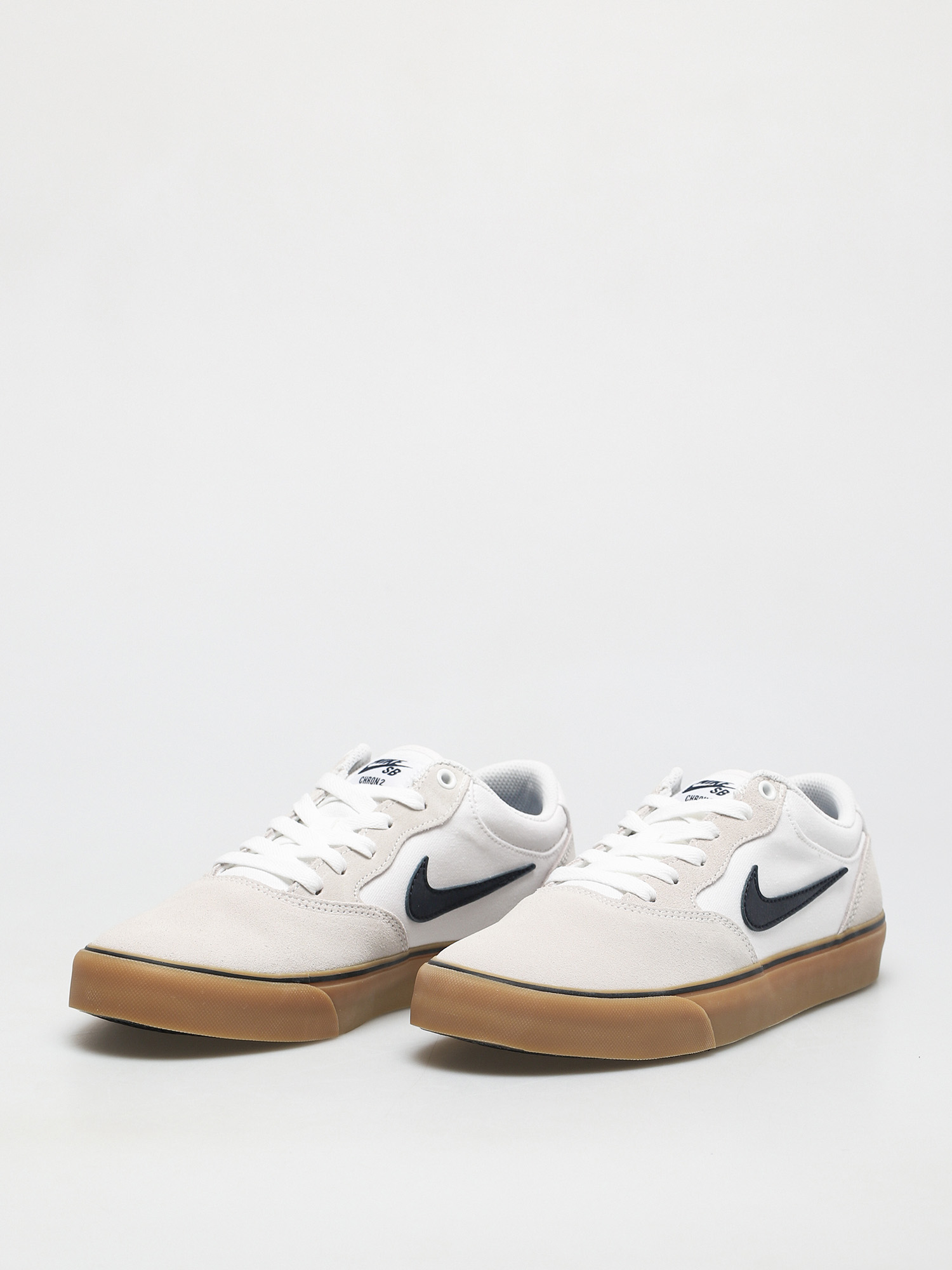 Nike SB Chron 2 Cipők (white/obsidian white gum light brown)