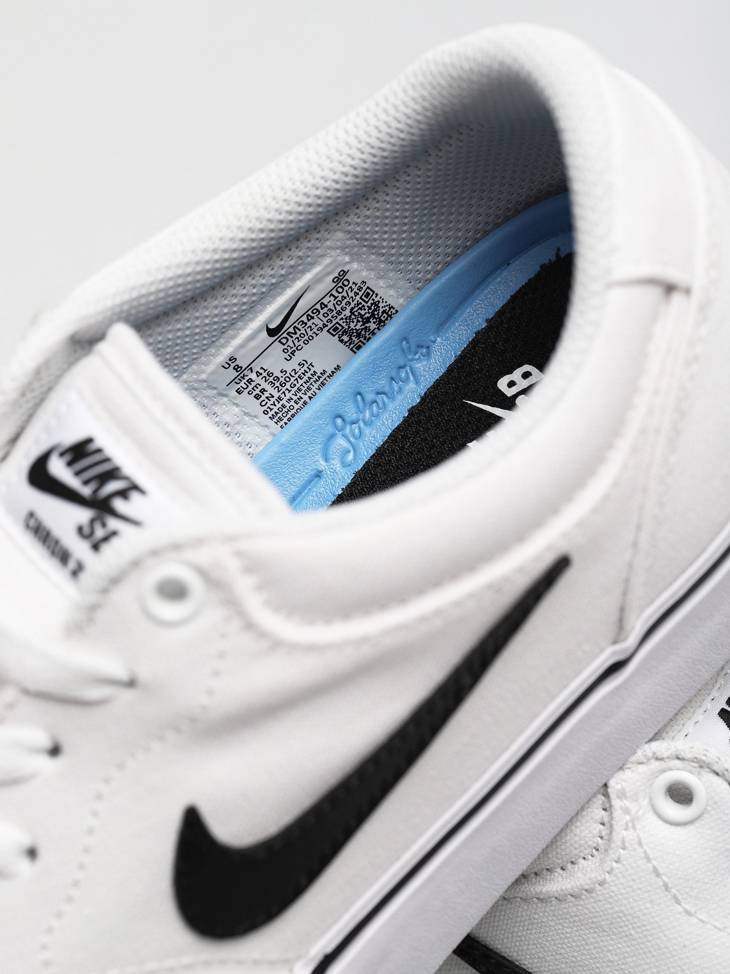 Nike SB Chron 2 Canvas Cipők (white/black white)