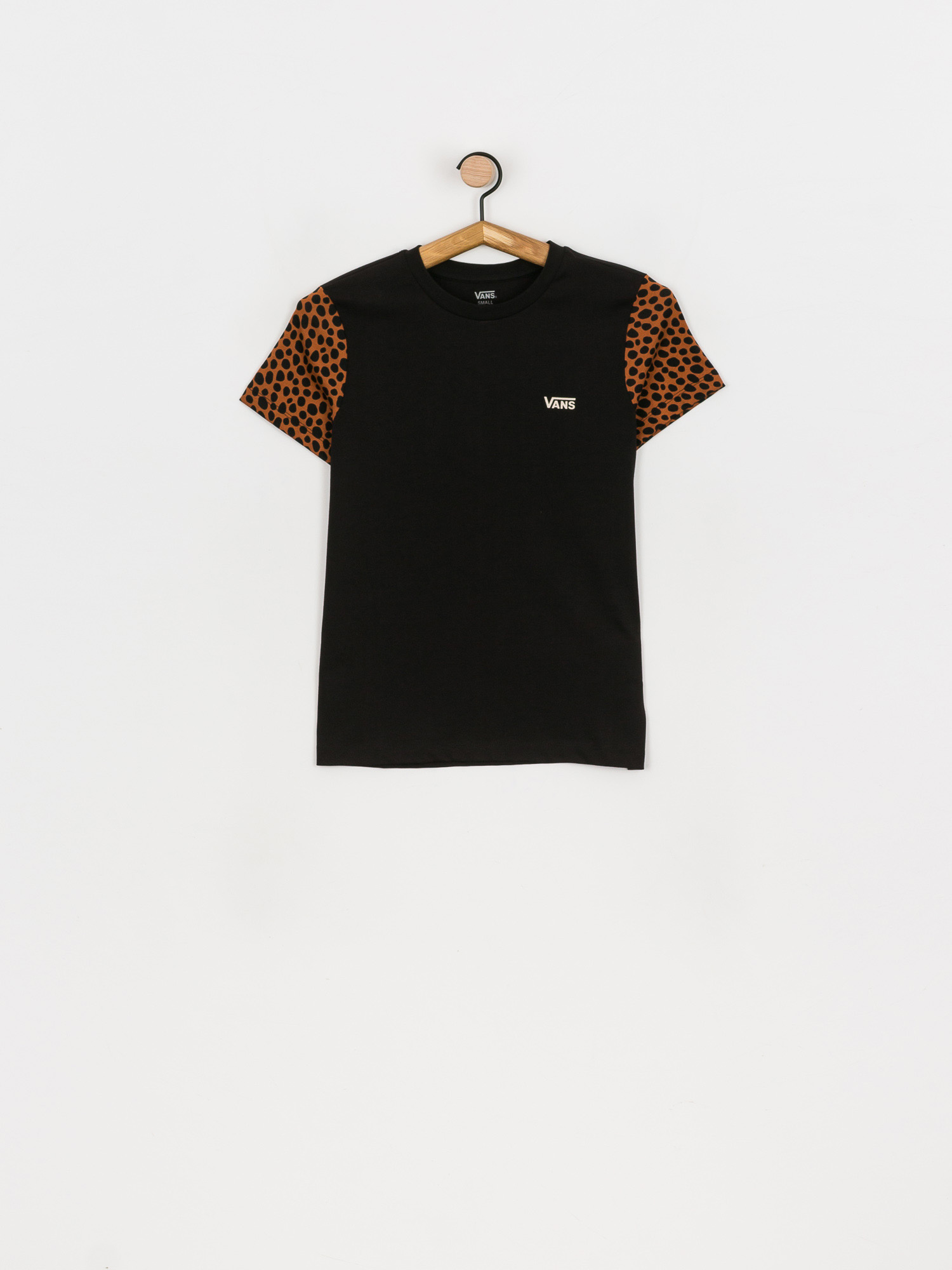 Vans Wild Colorblock póló Wmn (black/animal spot)