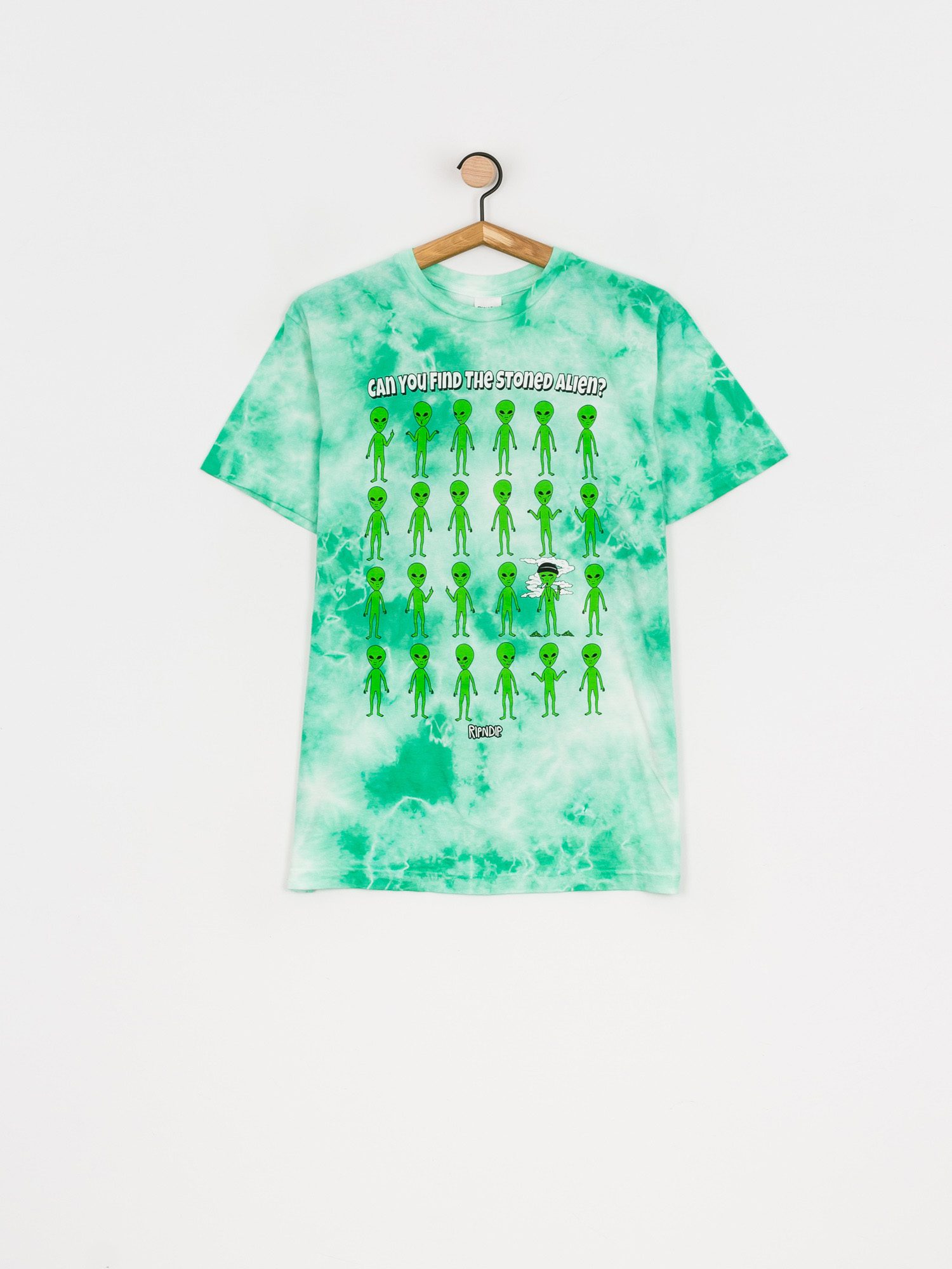 RipNDip Stoned Again póló (green acid wash)
