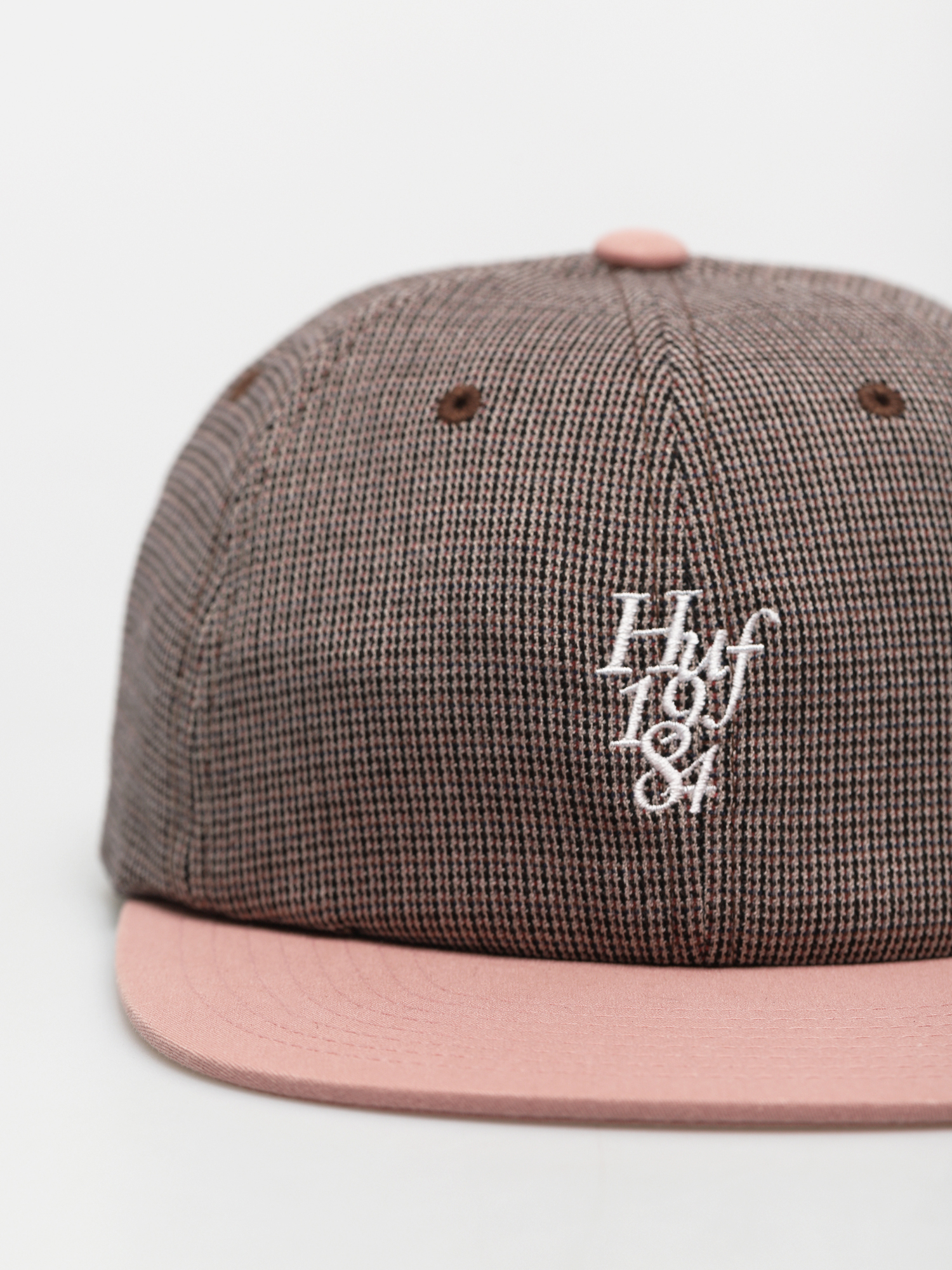 HUF Micro Houndstooth 6 Panel Baseball sapka (dusty rose)