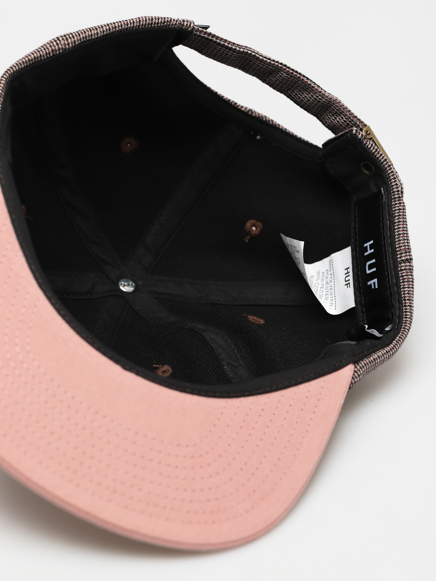 HUF Micro Houndstooth 6 Panel Baseball sapka (dusty rose)
