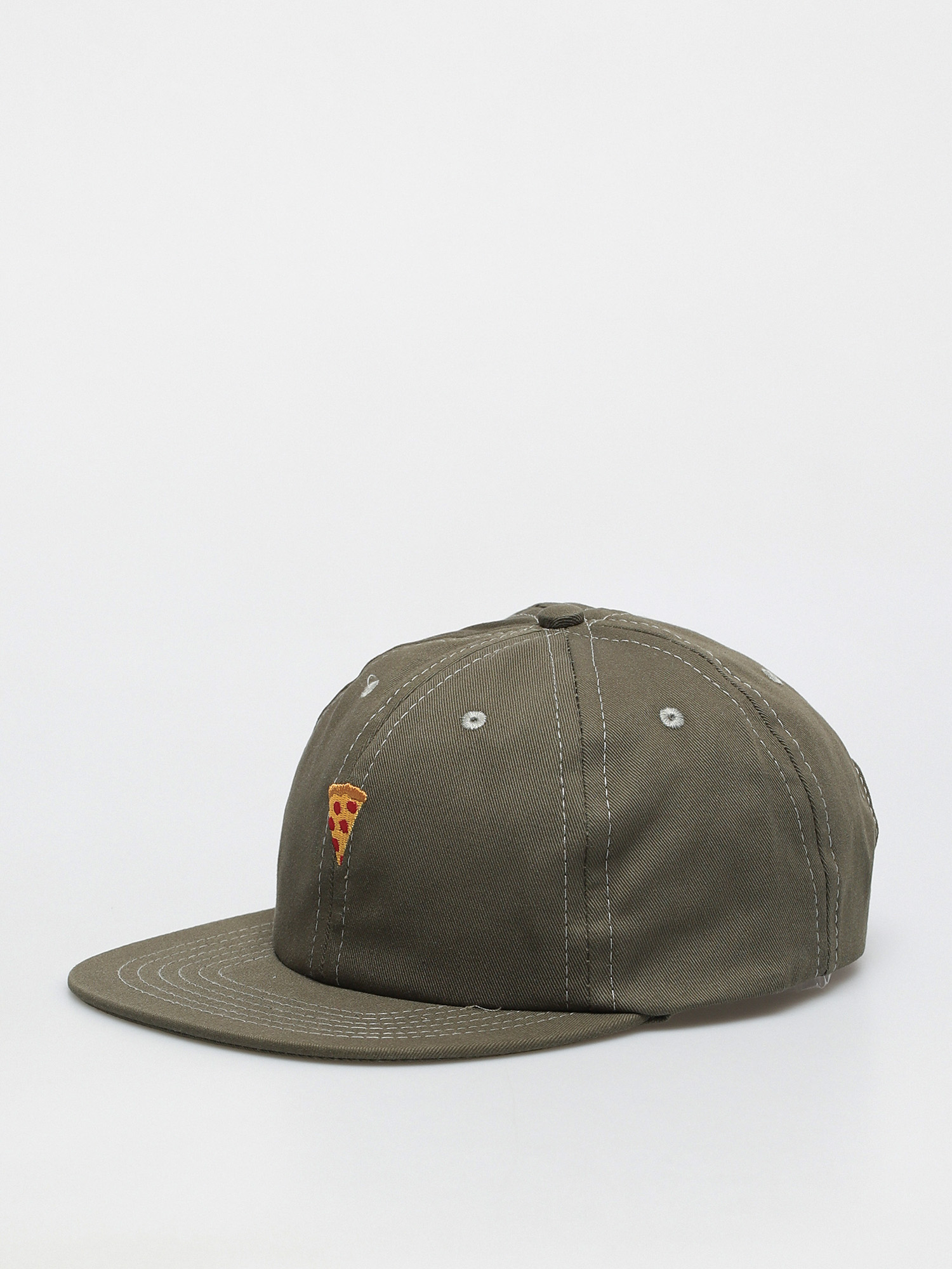 Pizza Skateboards Emoji 6 Panel Baseball sapka (olive green)