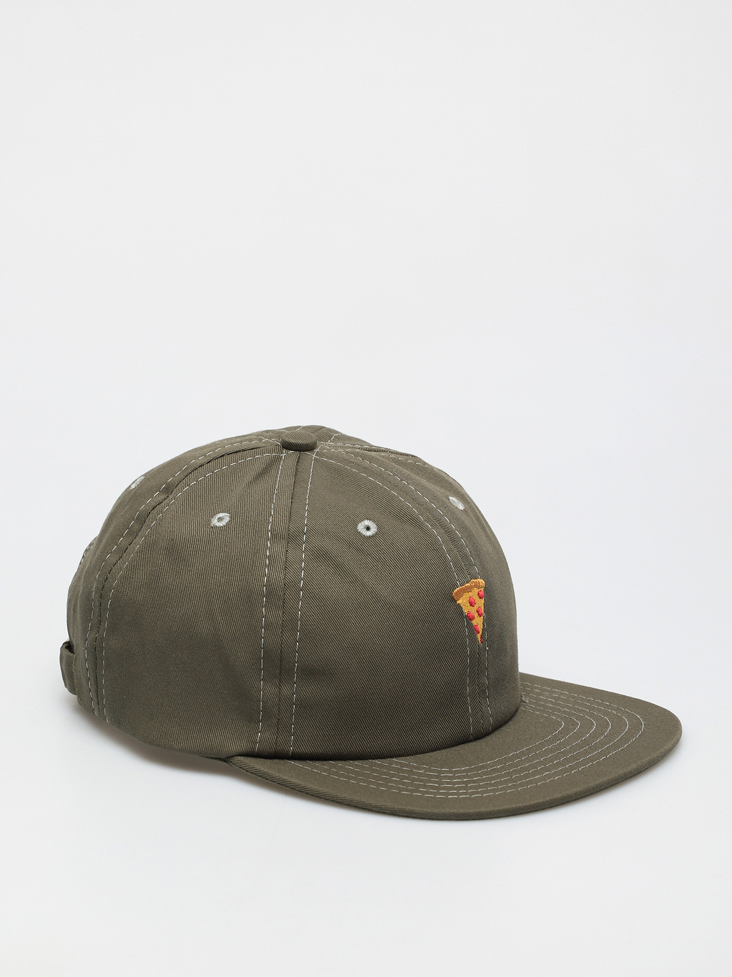 Pizza Skateboards Emoji 6 Panel Baseball sapka (olive green)