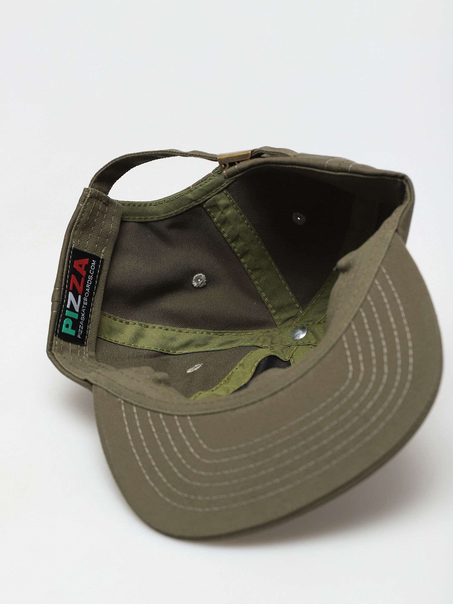 Pizza Skateboards Emoji 6 Panel Baseball sapka (olive green)
