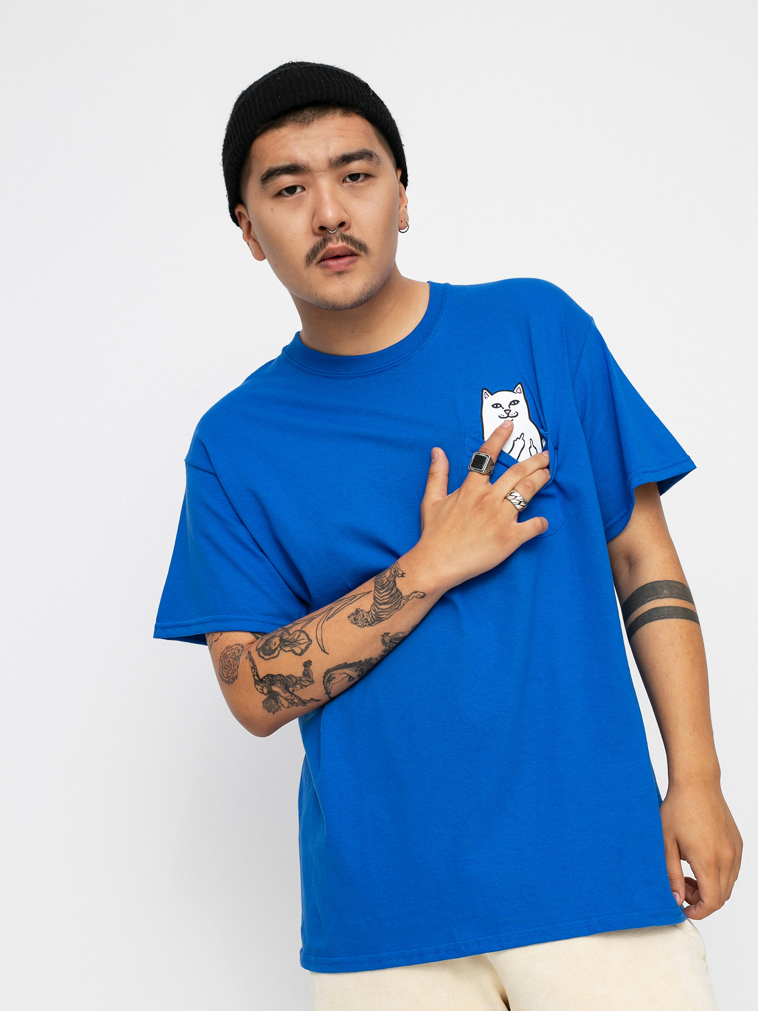 RipNDip Lord Nermal Pocket póló (royal)