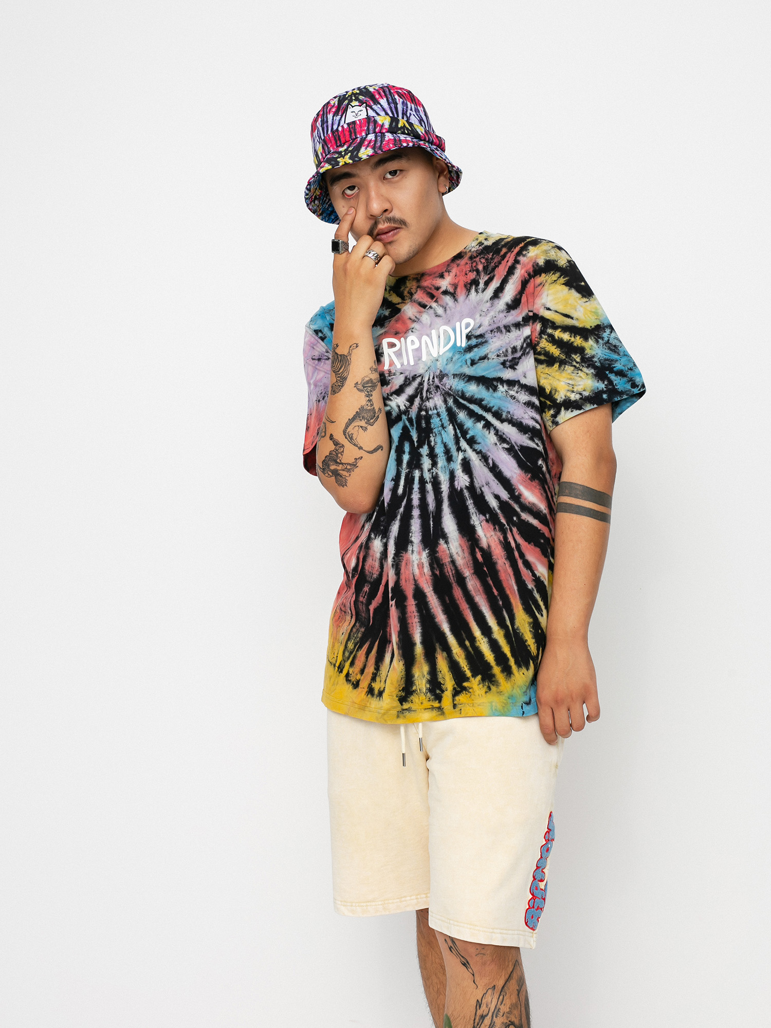 RipNDip Rubber Logo póló (multi dye)